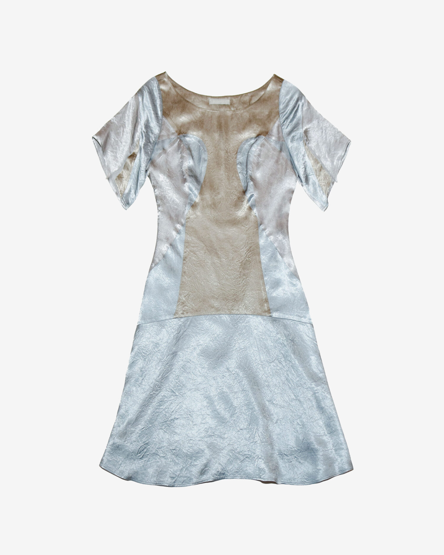 Low Waisted Panel Dress/Misty Blue