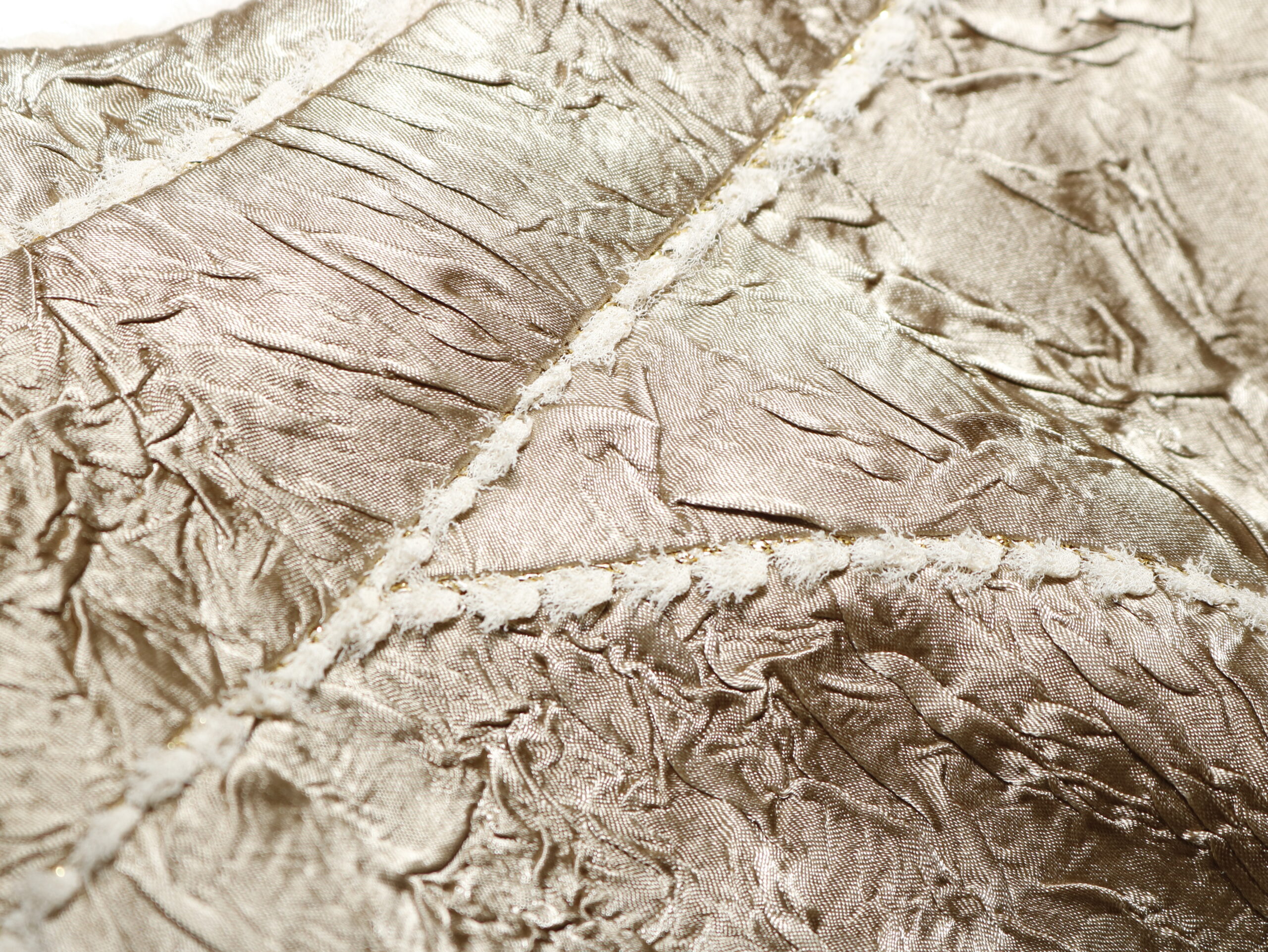 Cleo Wrinkled Gold Mini Skirt/Top - Image 3