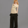 Cleo Wrinkled Gold Mini Skirt/Top