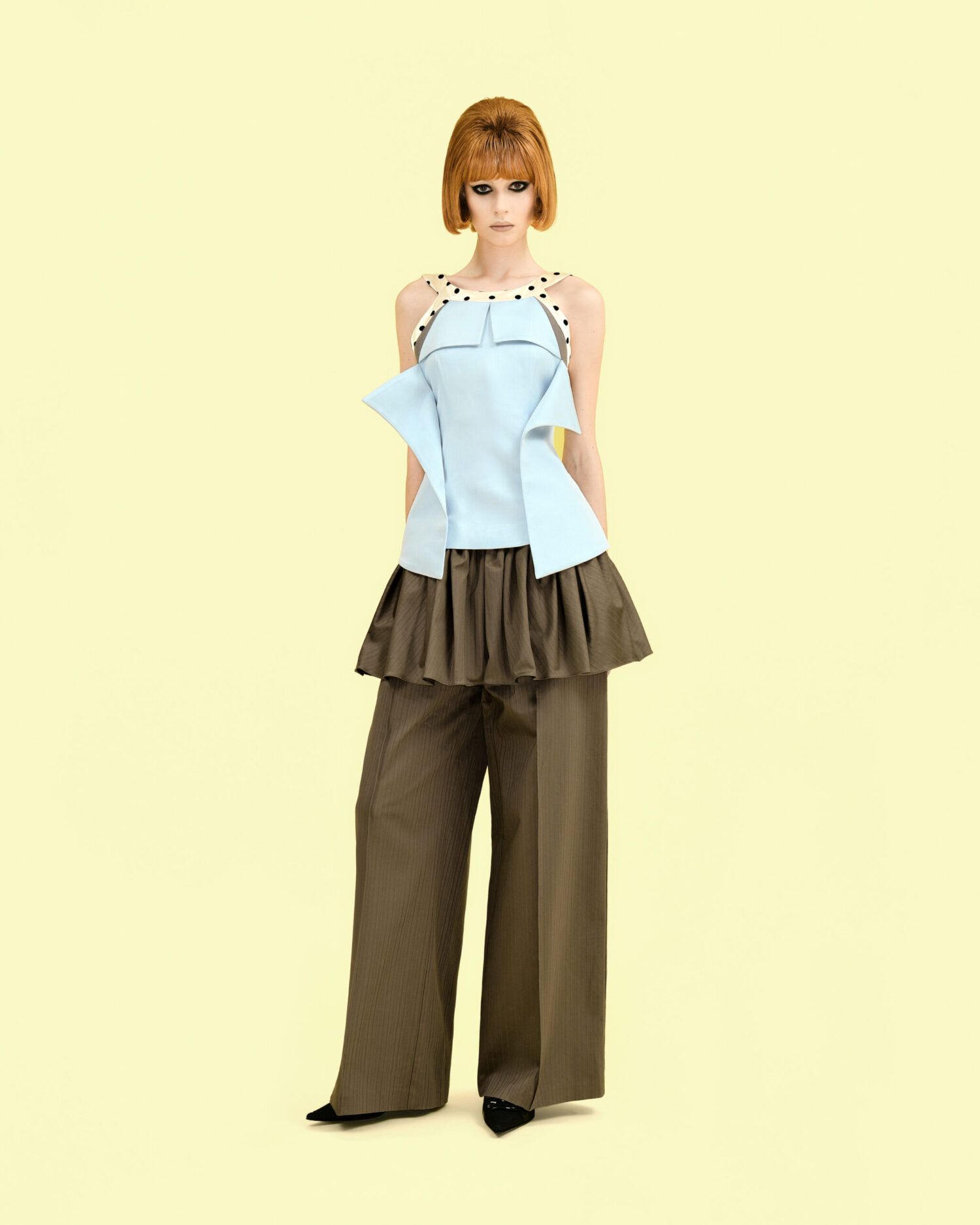 look12.2 Double Layered Skirt Pants/Neutral