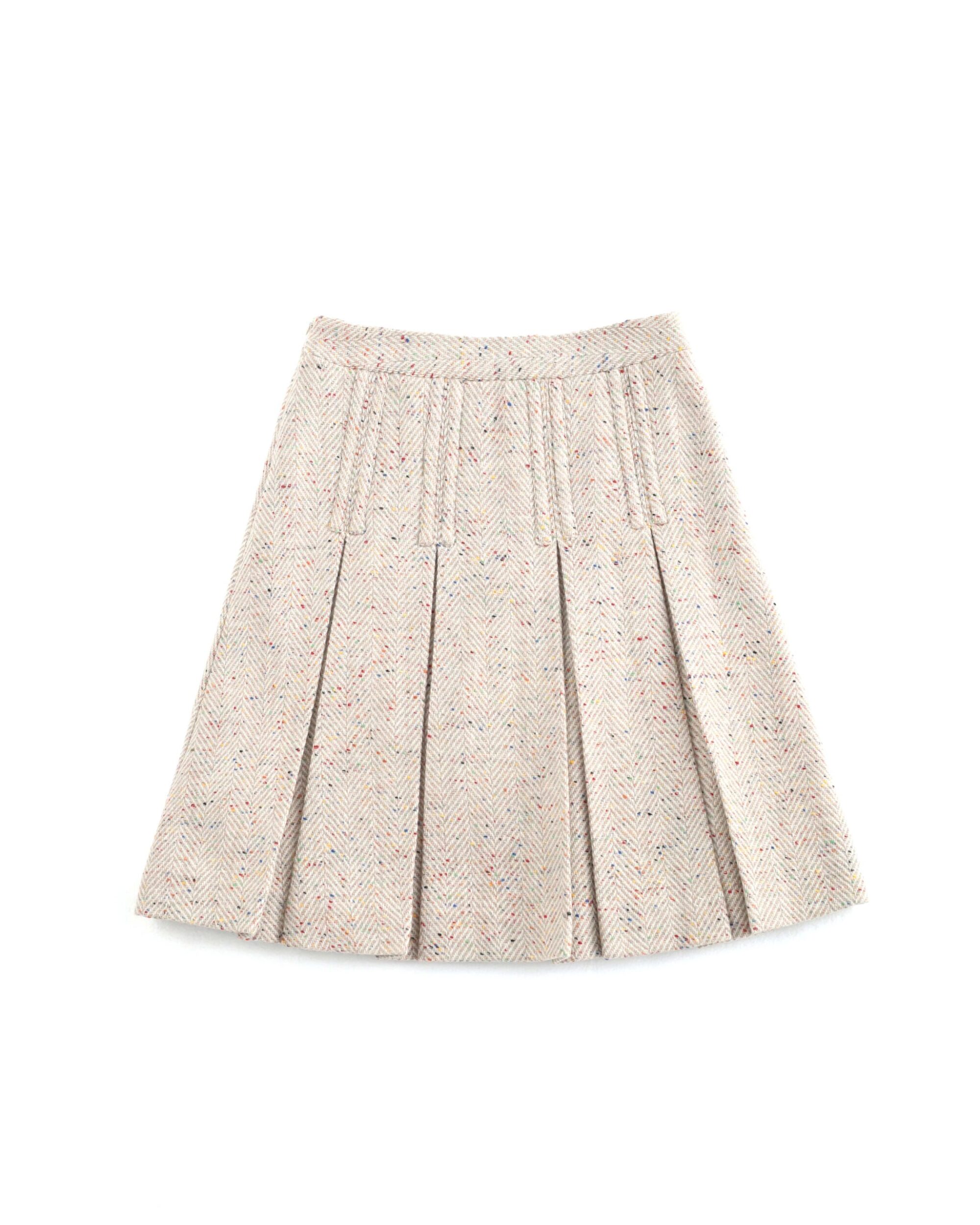 Twilla Pleated Wool Skirt