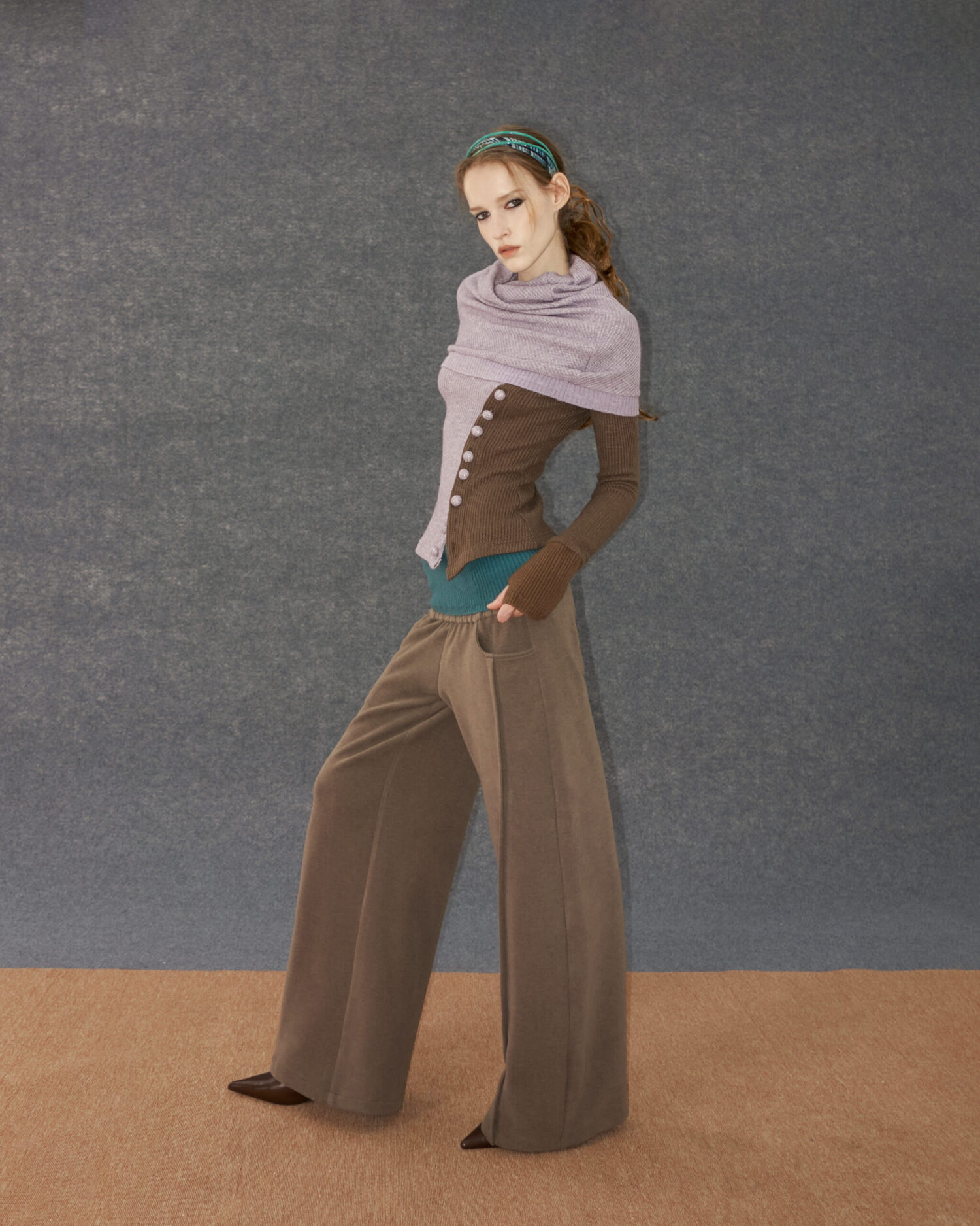 look10-1 Ceris Cape Top(Lavender)