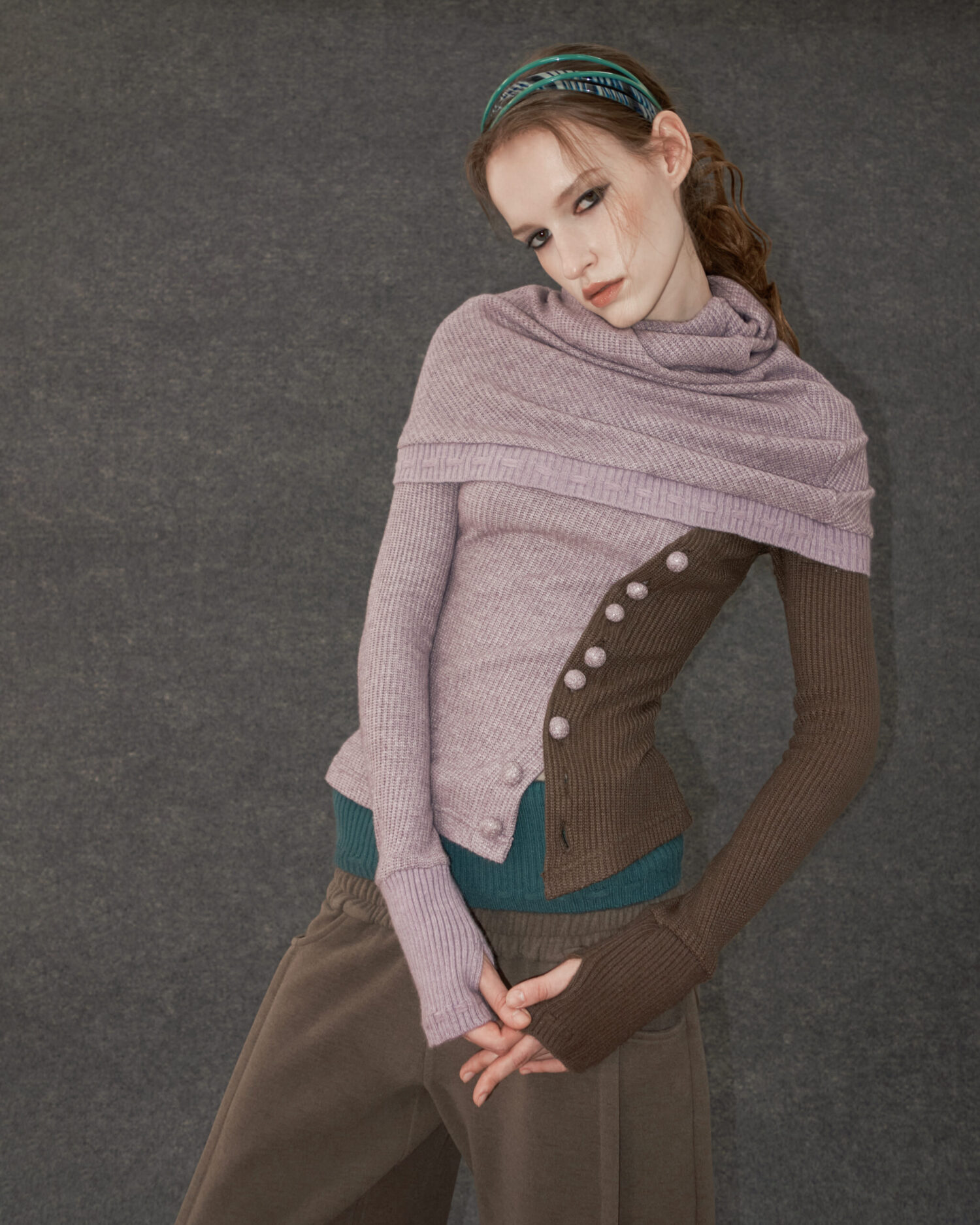 look10-3 Ceris Cape Top(Lavender)