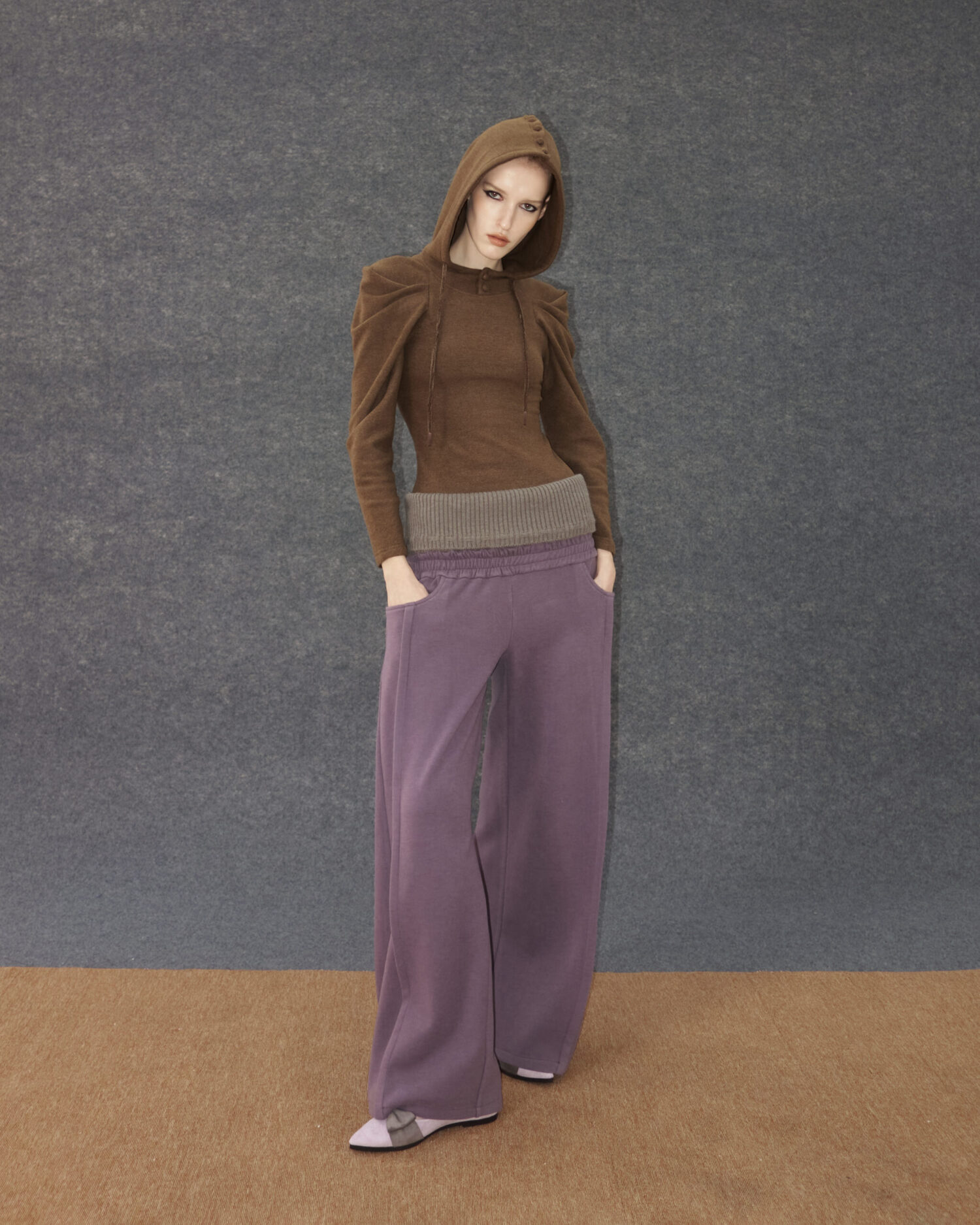 look11-1 Wing Top Hoodie (Choco)