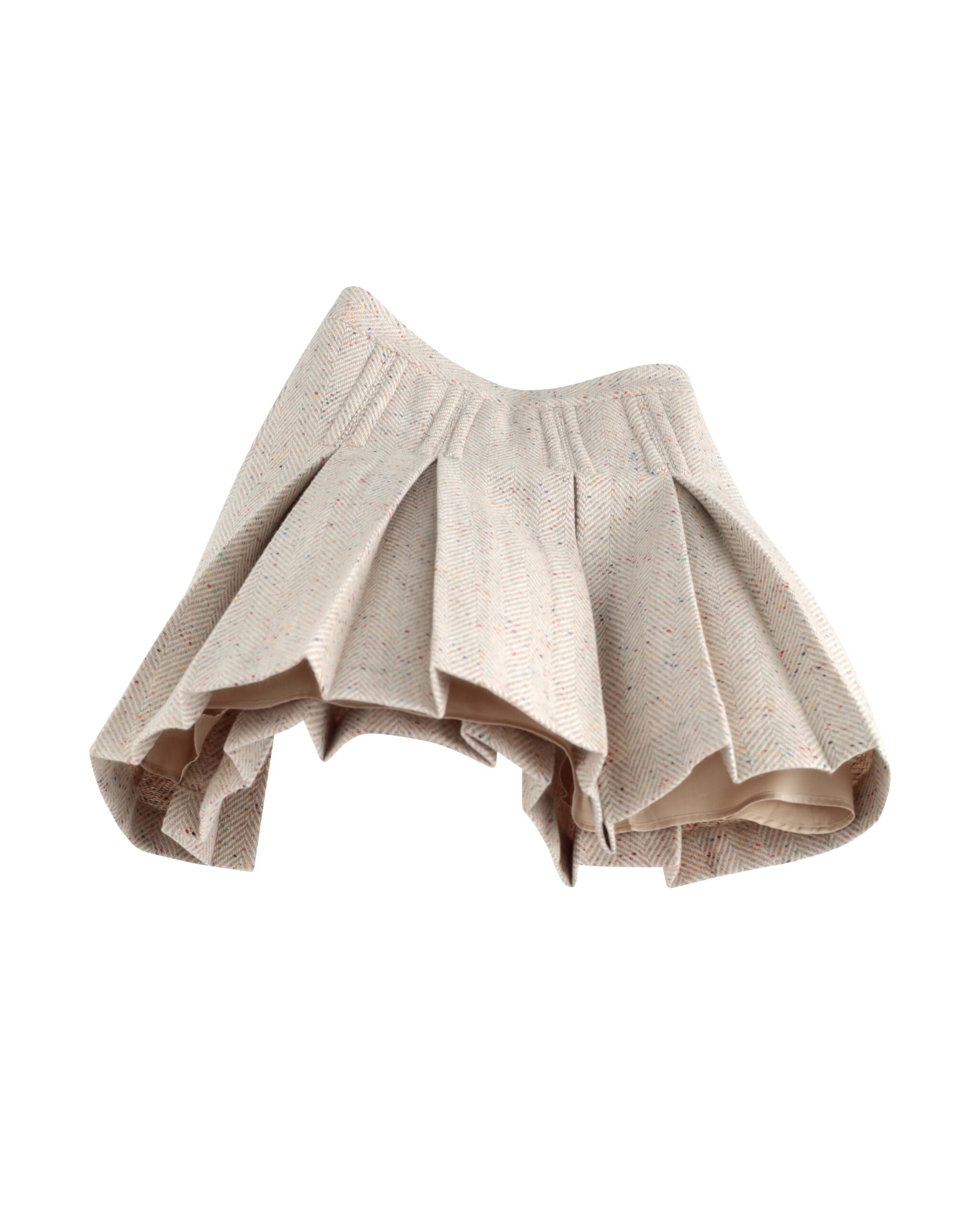 Twilla Pleated Wool Skirt - Image 10