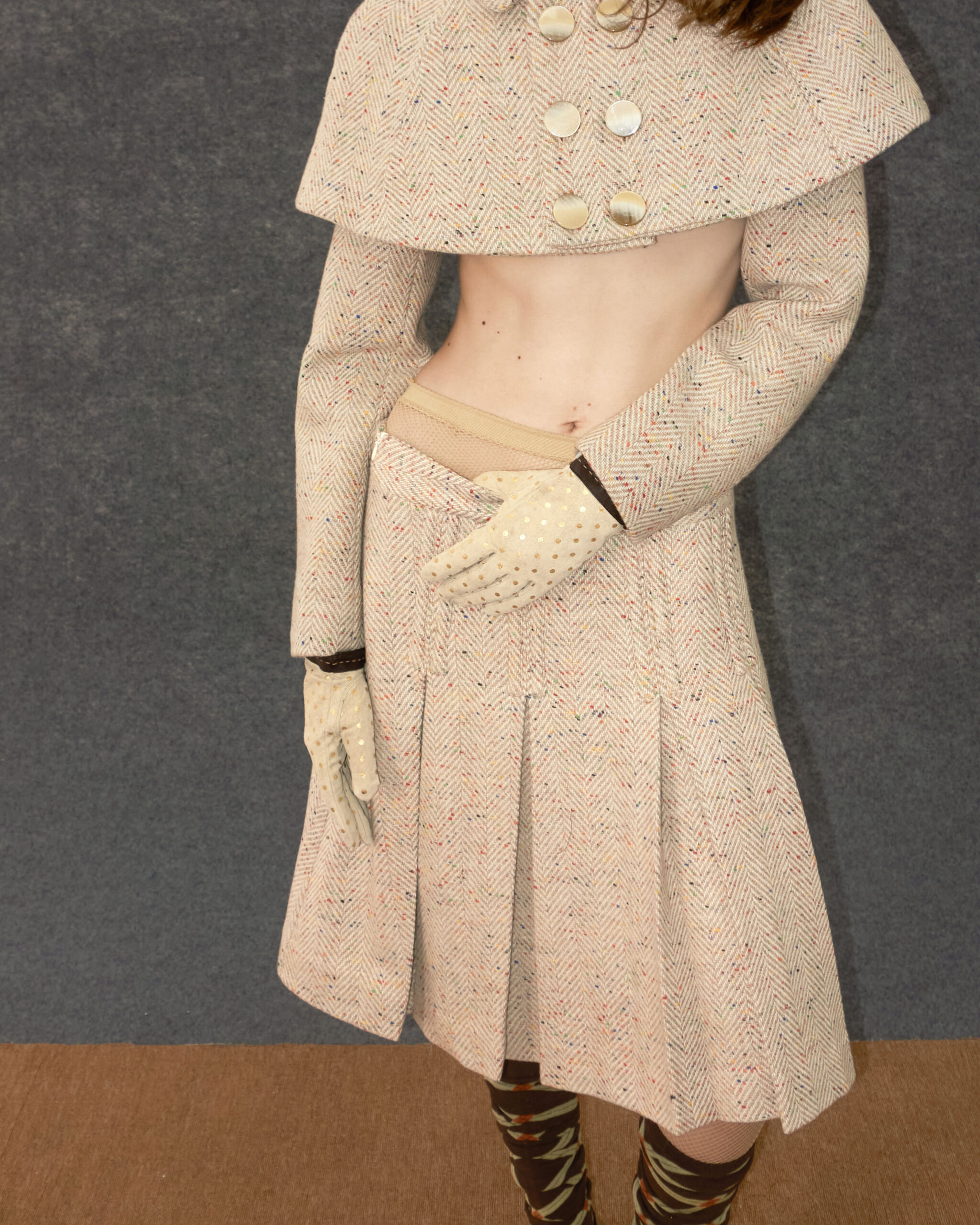 Twilla Pleated Wool Skirt - Image 4