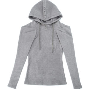 Wing Top Hoodie (Grey)