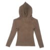 Wing Top Hoodie (Choco)