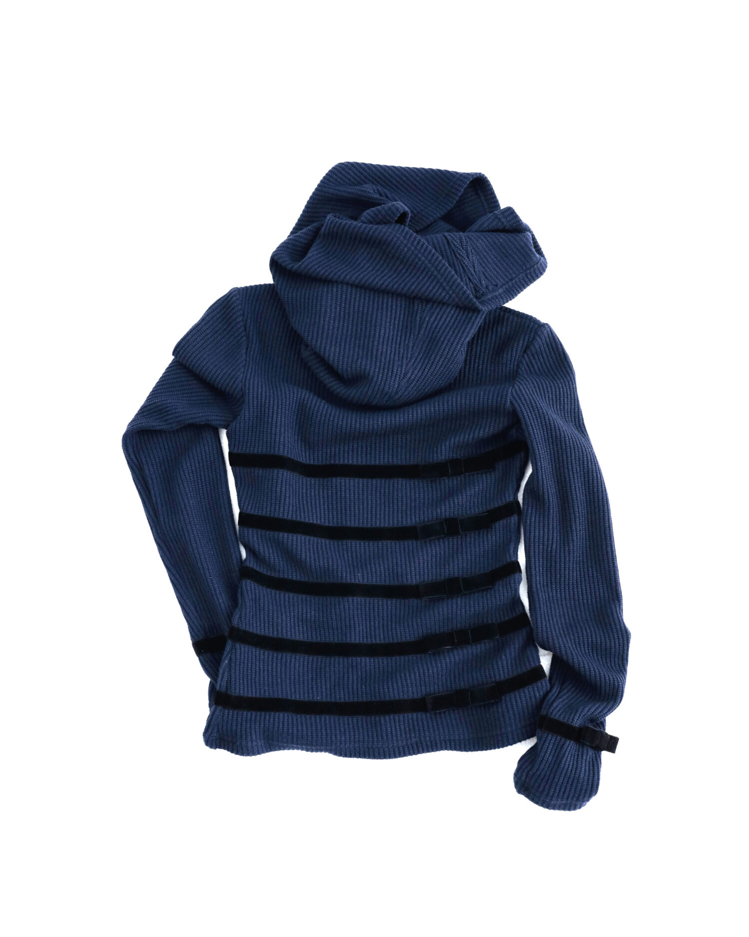 深蓝2 Zora Velvet Bowtie Top (Navy)