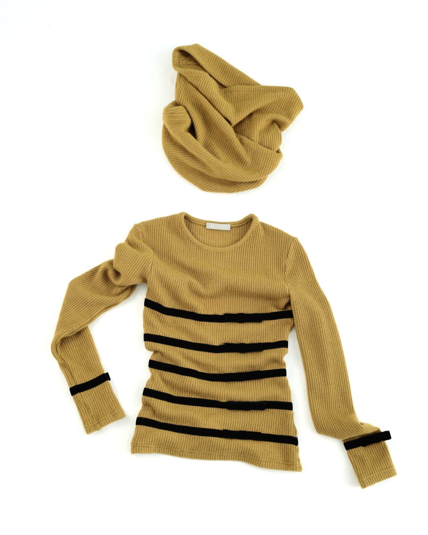 黄色2 Zora Velvet Bowtie Top (Ginger)