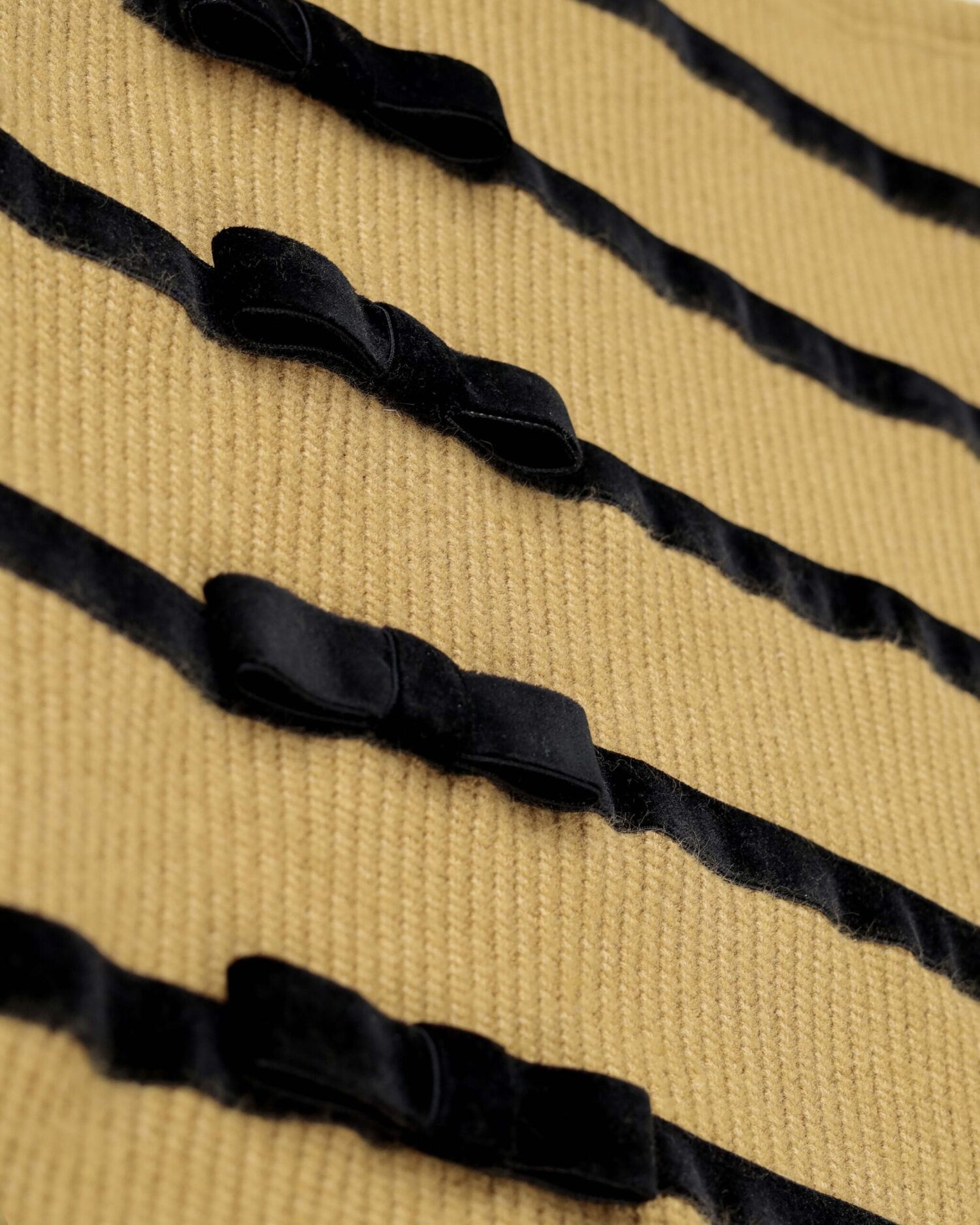 黄色3 Zora Velvet Bowtie Top (Ginger)