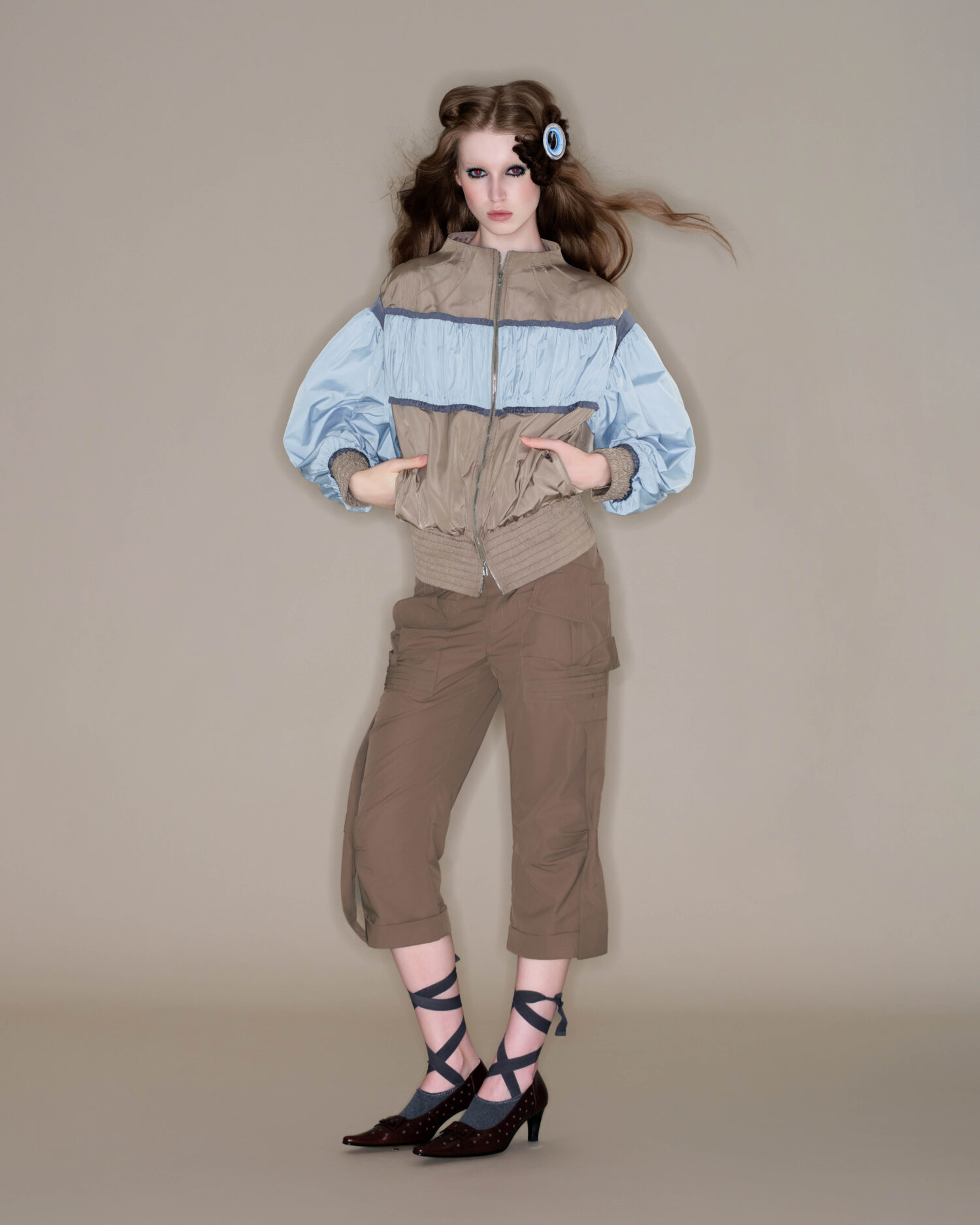 LOOK1-4 Sofie Cargo Pants(Brown)