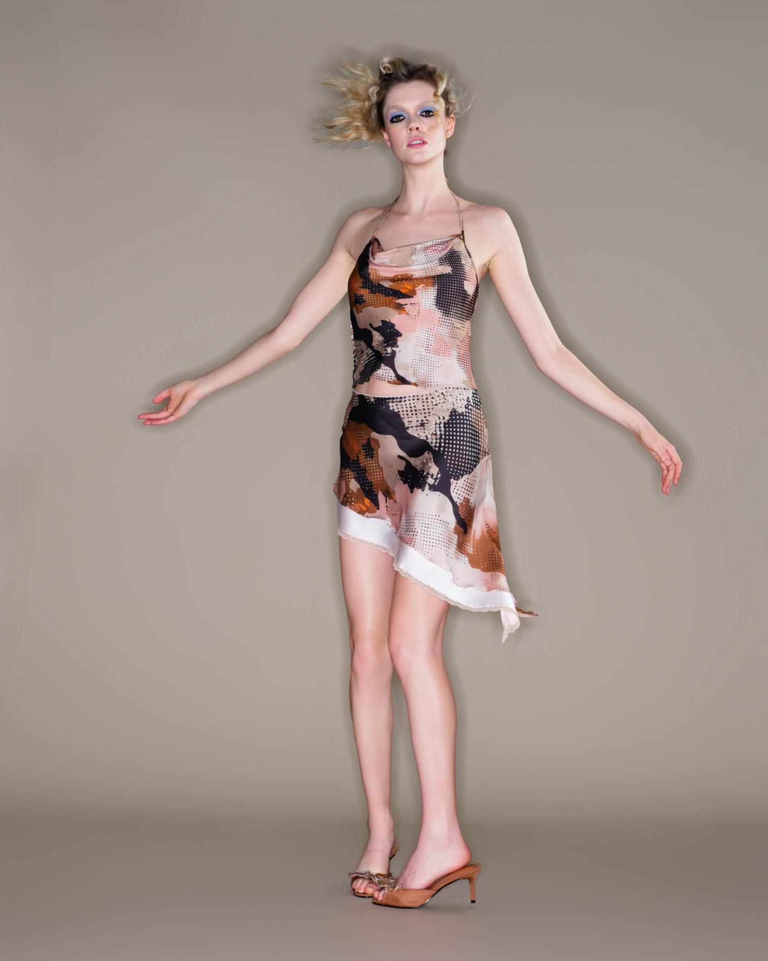 Carvse Printed Silk Skirt