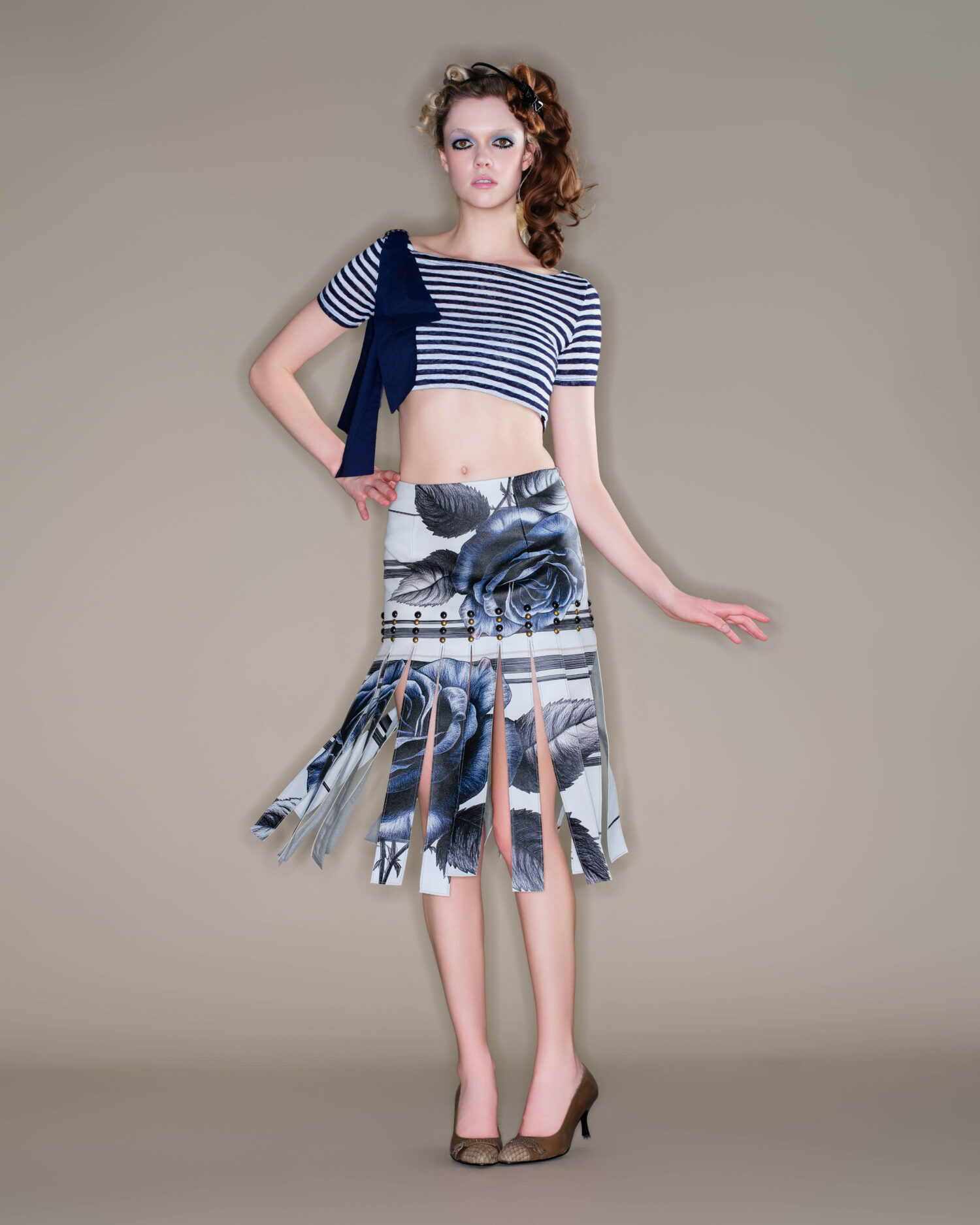 LOOK15-3 Mouré Leather Skirt