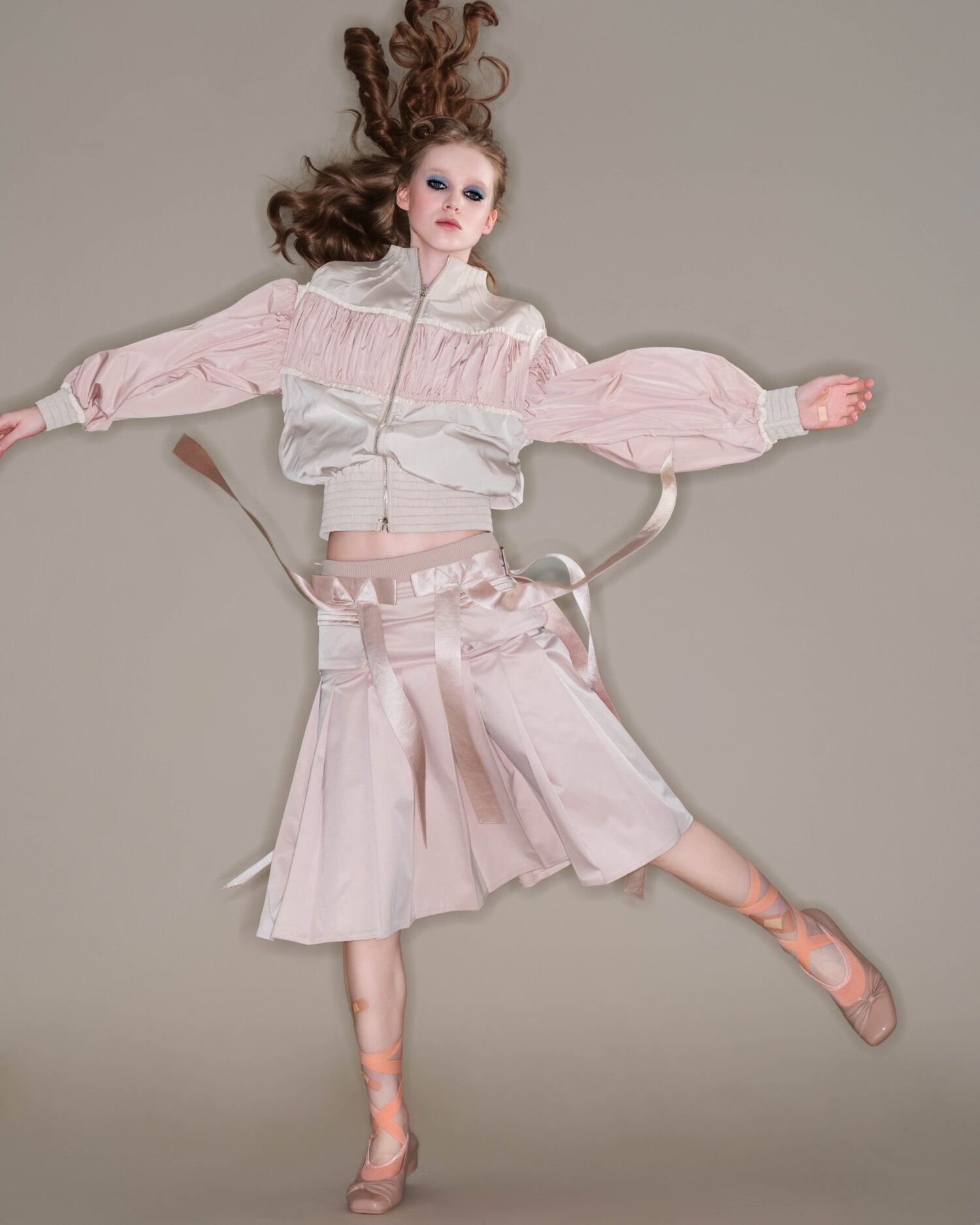LOOK4-11 Tesselle Bowtie Pleated Skirt