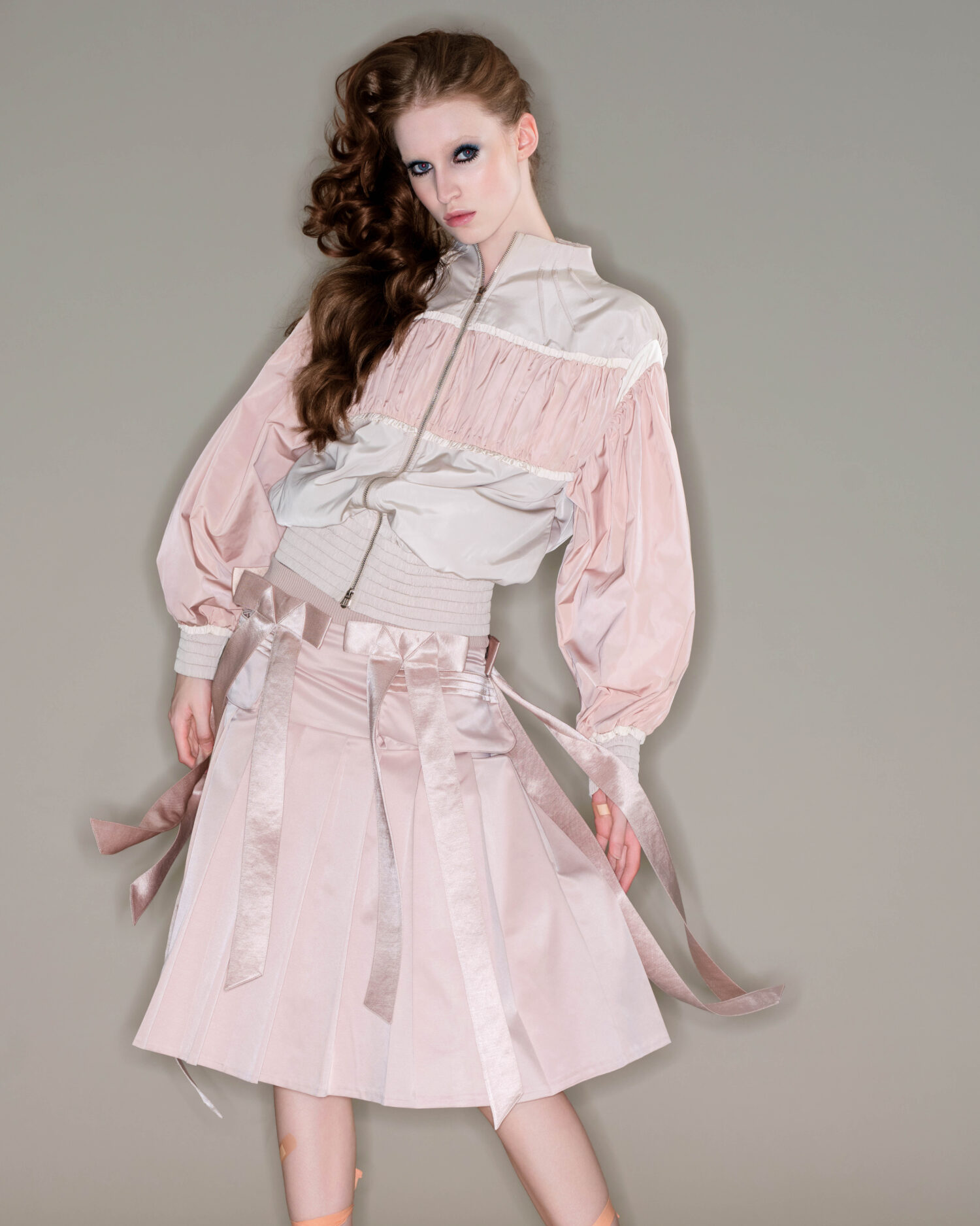 LOOK4-4 Tesselle Bowtie Pleated Skirt