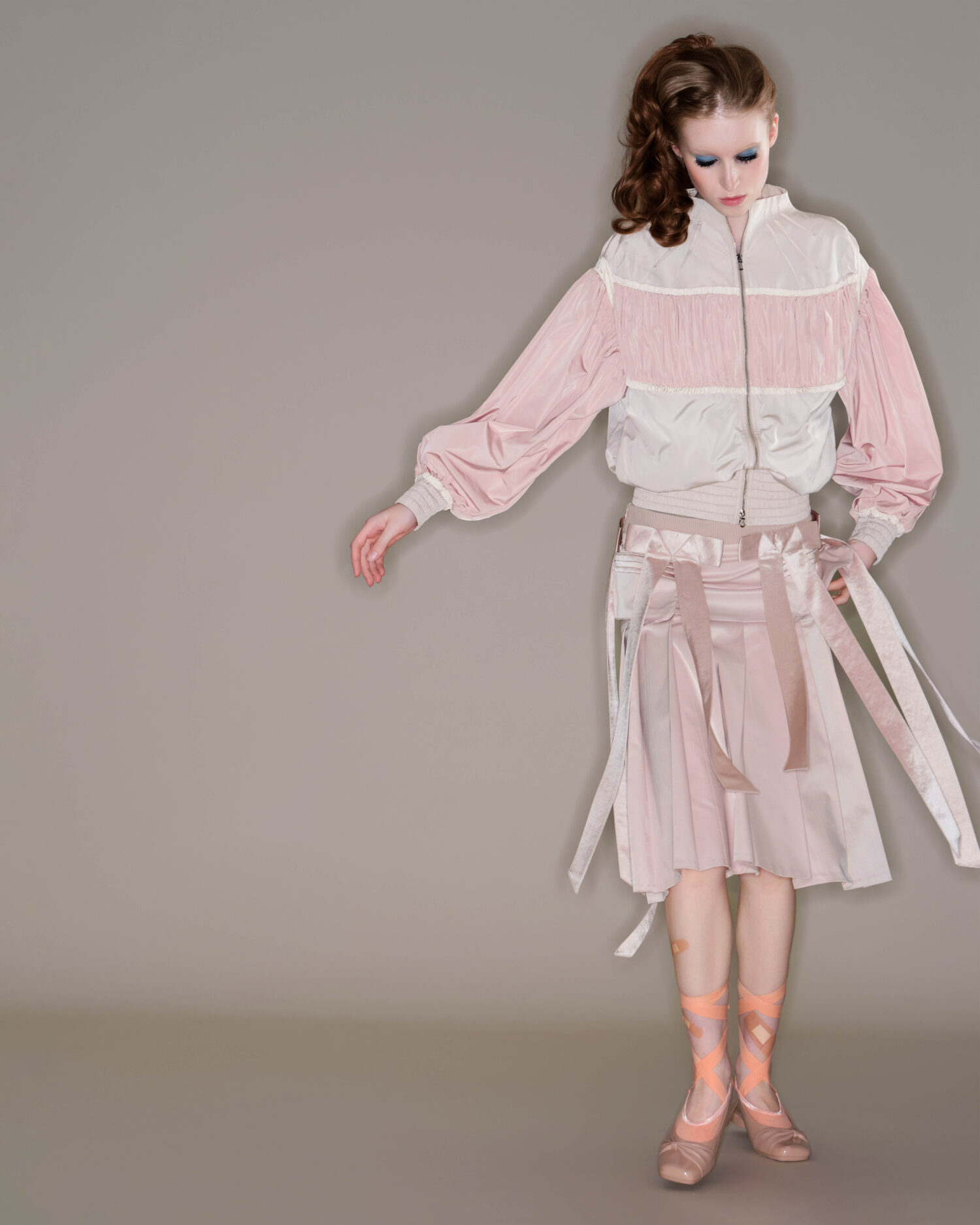 LOOK4-7 Tesselle Bowtie Pleated Skirt