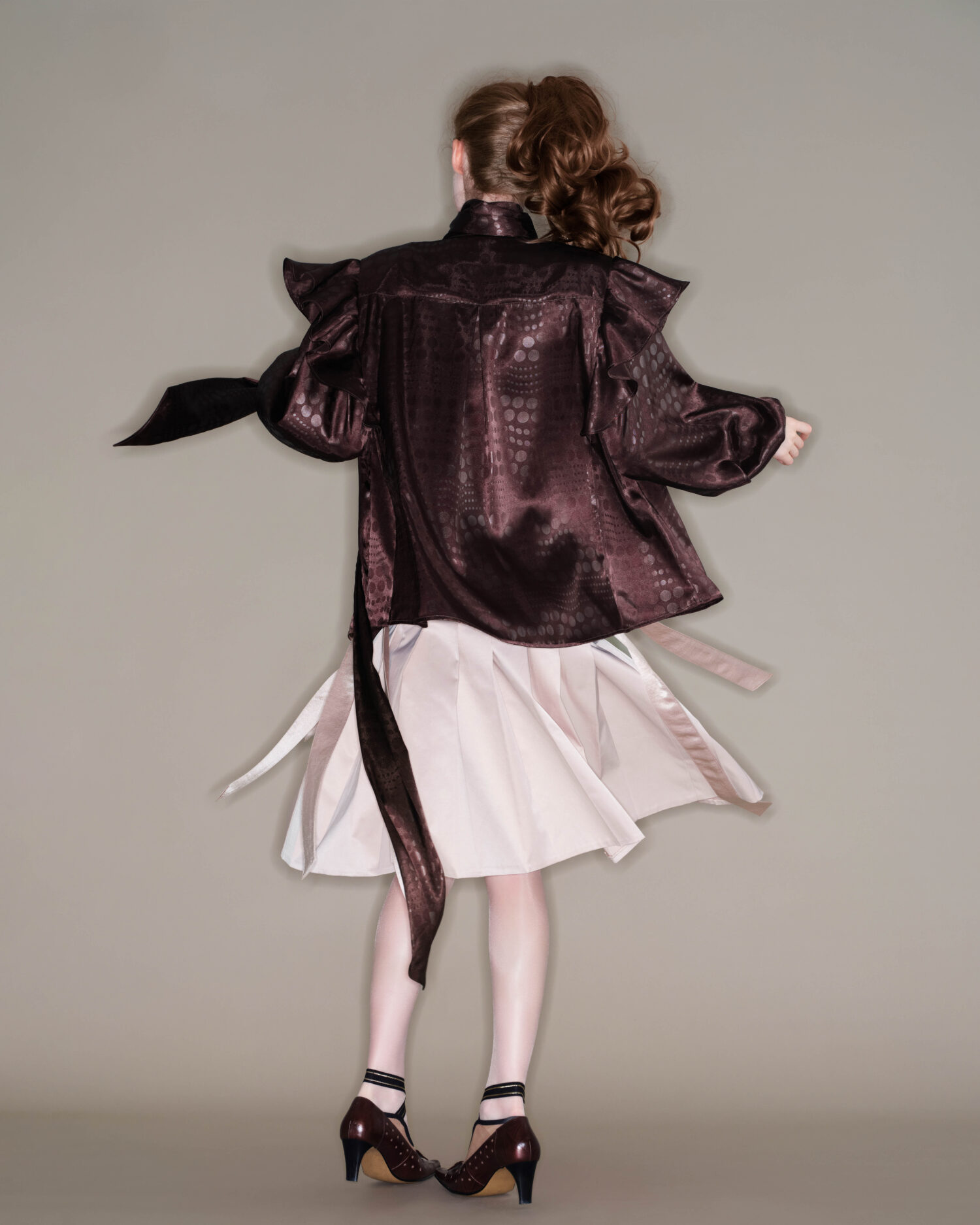 LOOK5-6 Tesselle Bowtie Pleated Skirt