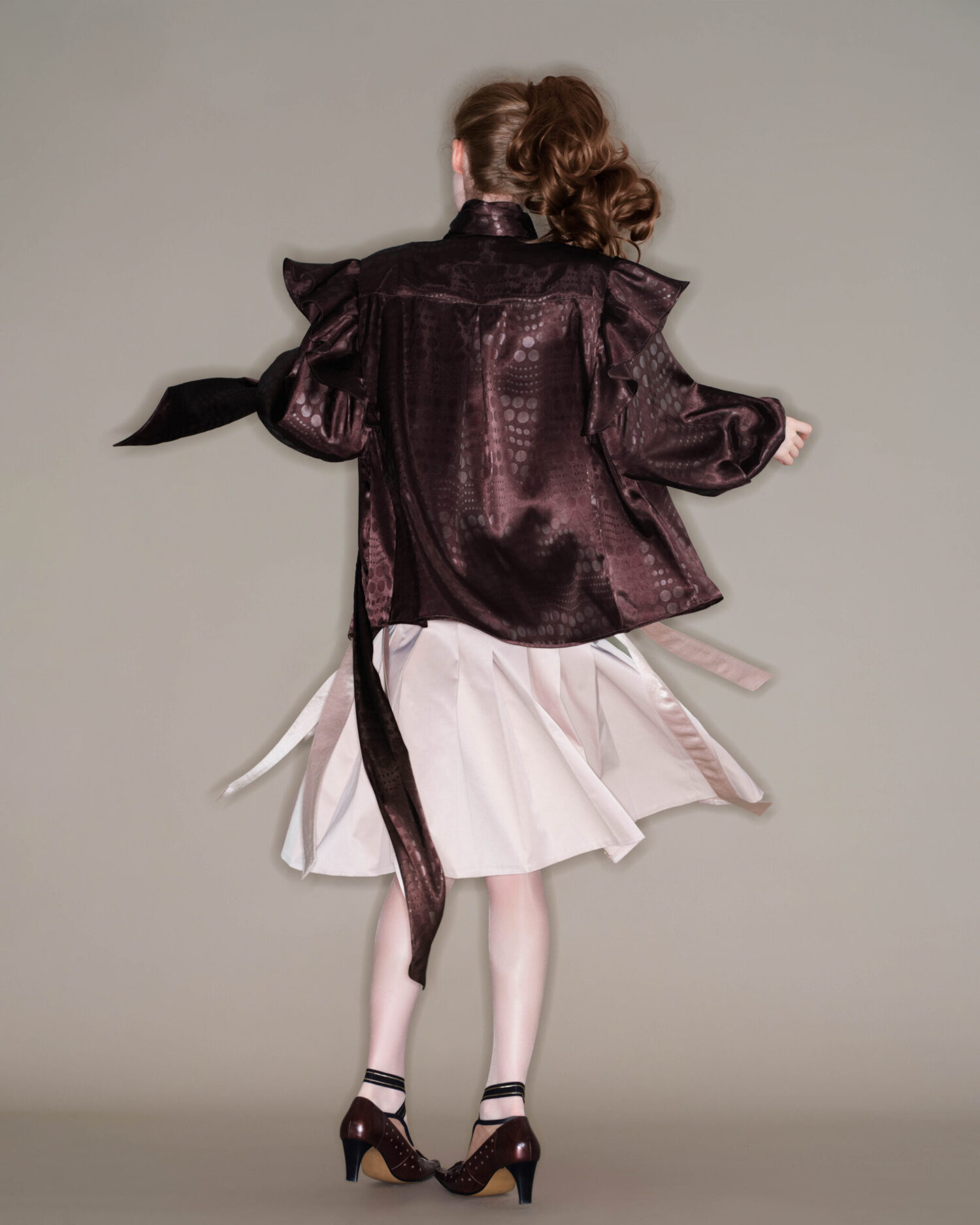 Tesselle Bowtie Pleated Skirt