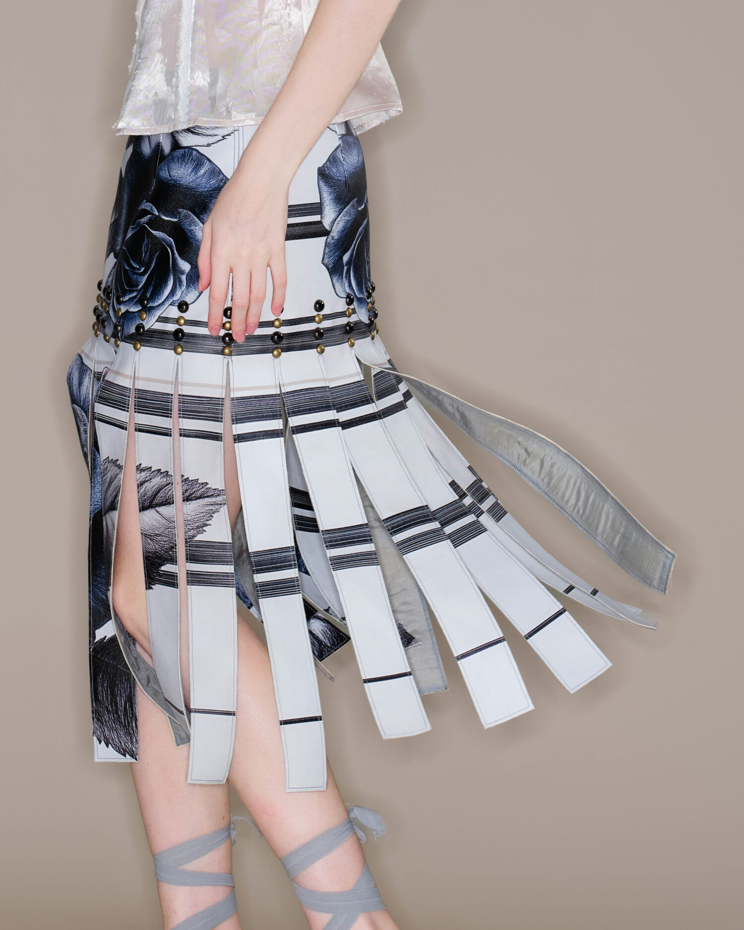 LOOK8-12 Mouré Leather Skirt