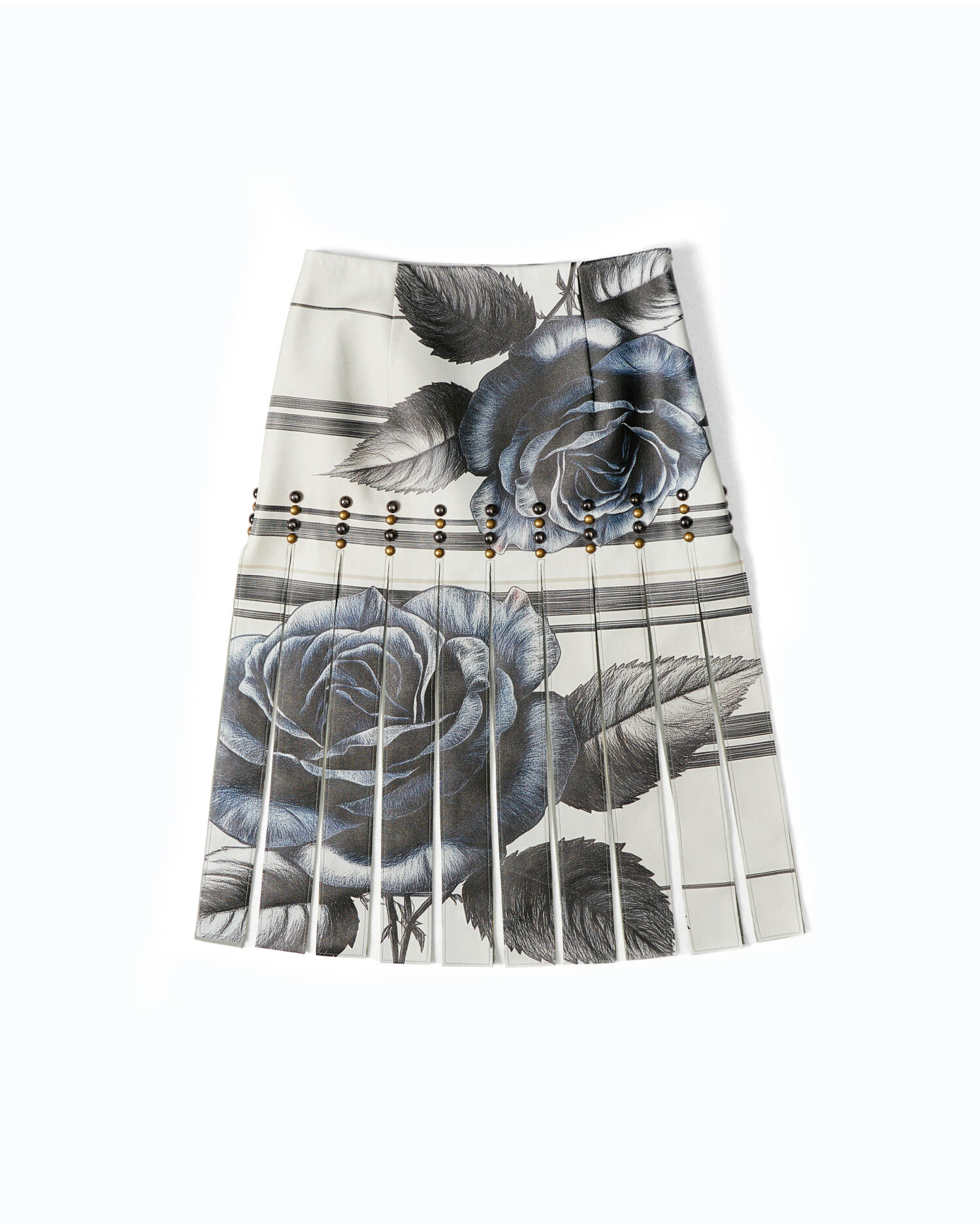 玫瑰皮革半裙-01 Mouré Leather Skirt