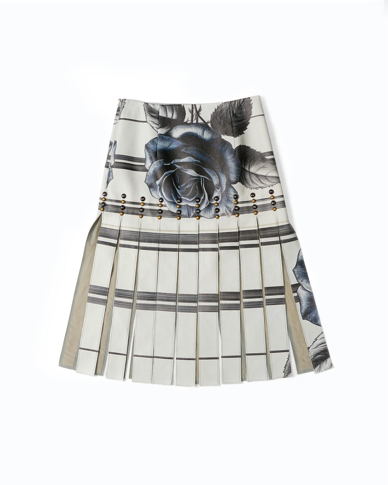 玫瑰皮革半裙-02 Mouré Leather Skirt