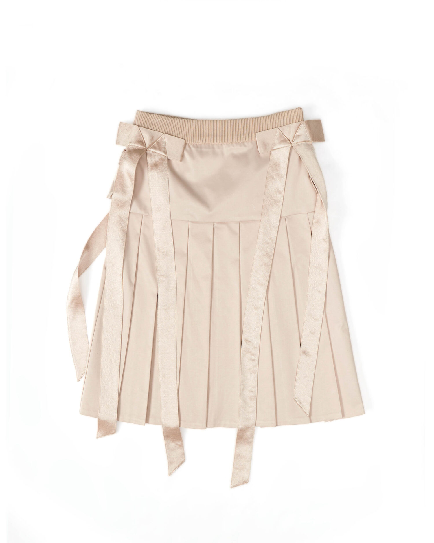 蝴蝶结醋酸百褶裙-02 Tesselle Bowtie Pleated Skirt