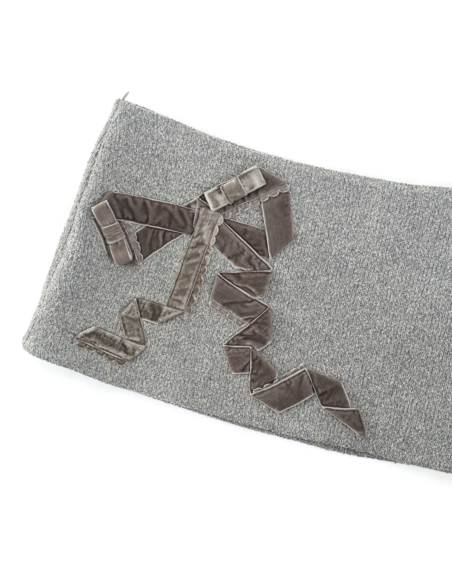 Etta Velvet Bowtie Mini Skirt (grey)
