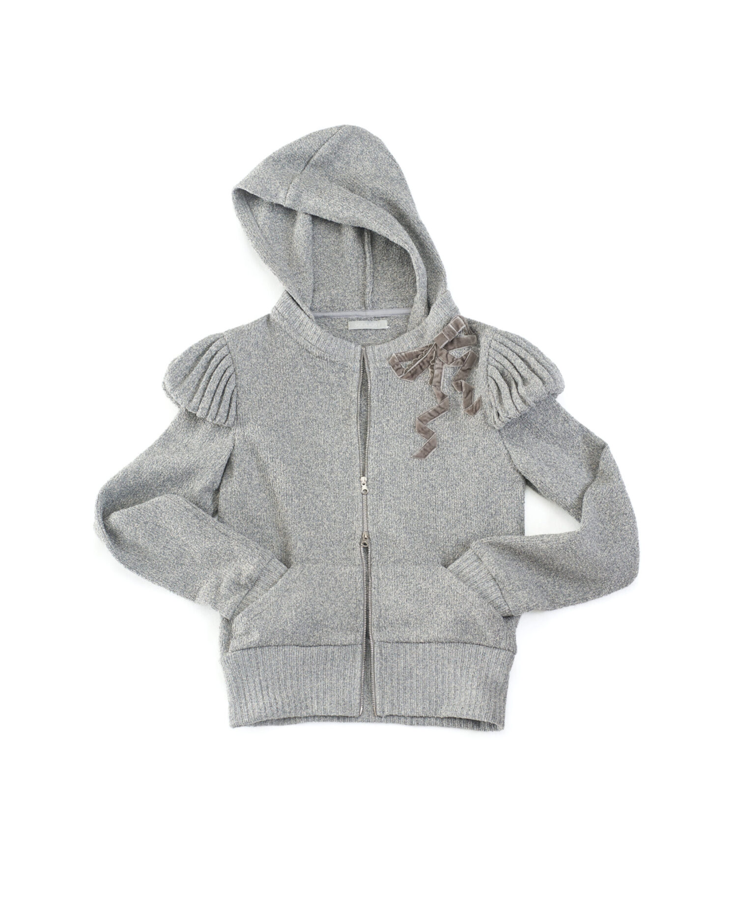 Etta Zipped Up Hoodie (Grey)