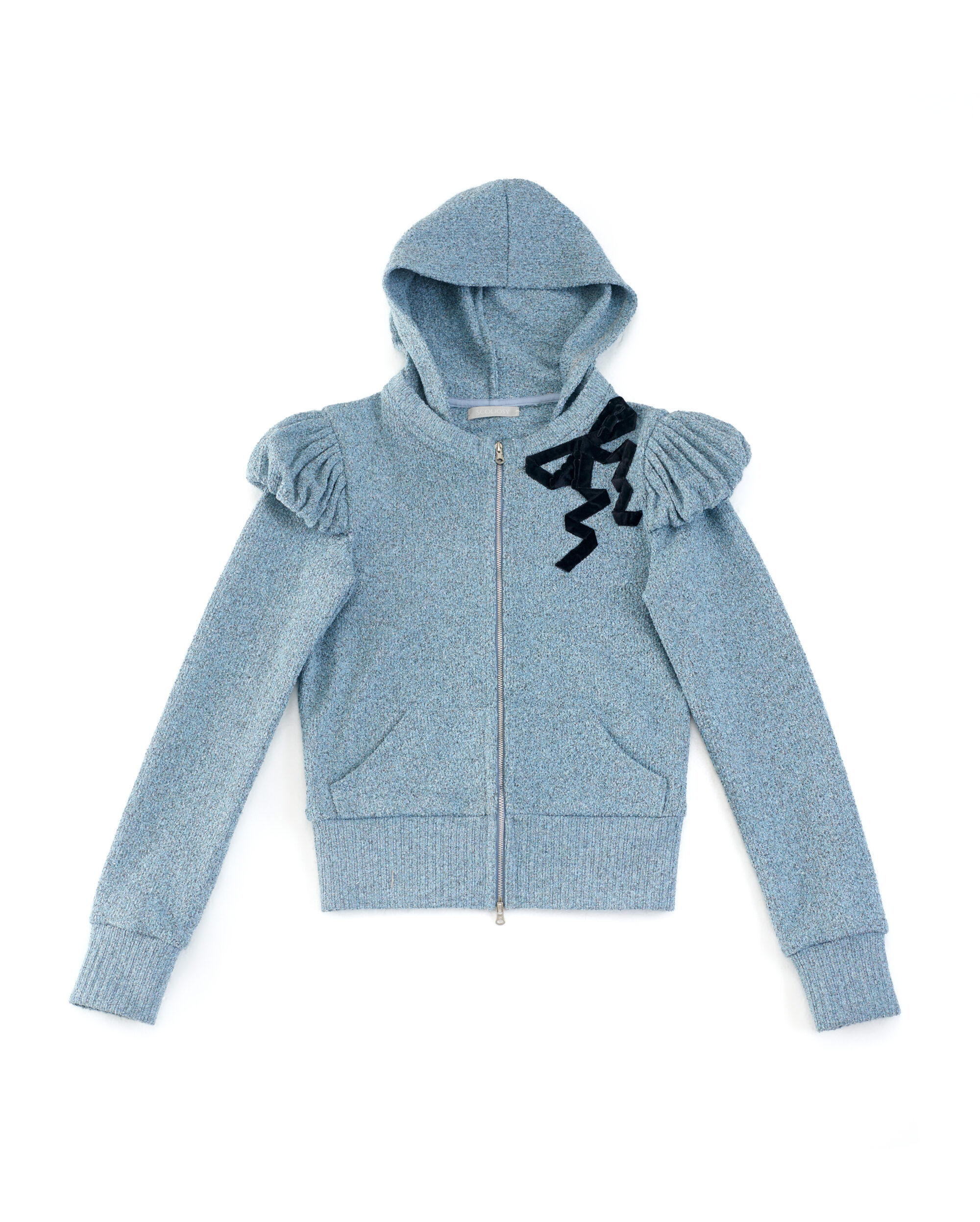 Etta Zipped Up Hoodie (Blue)