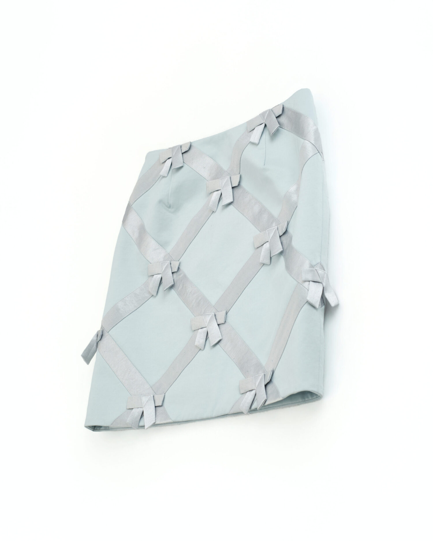 Odette Check Bowtie Skirt (blue)