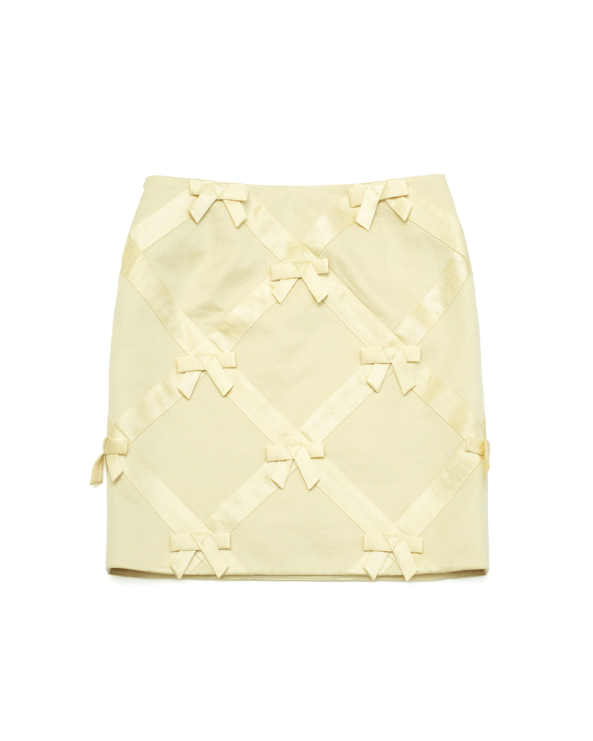 Odette Check Bowtie Skirt (yellow)