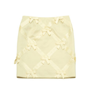 Odette Check Bowtie Skirt (yellow)