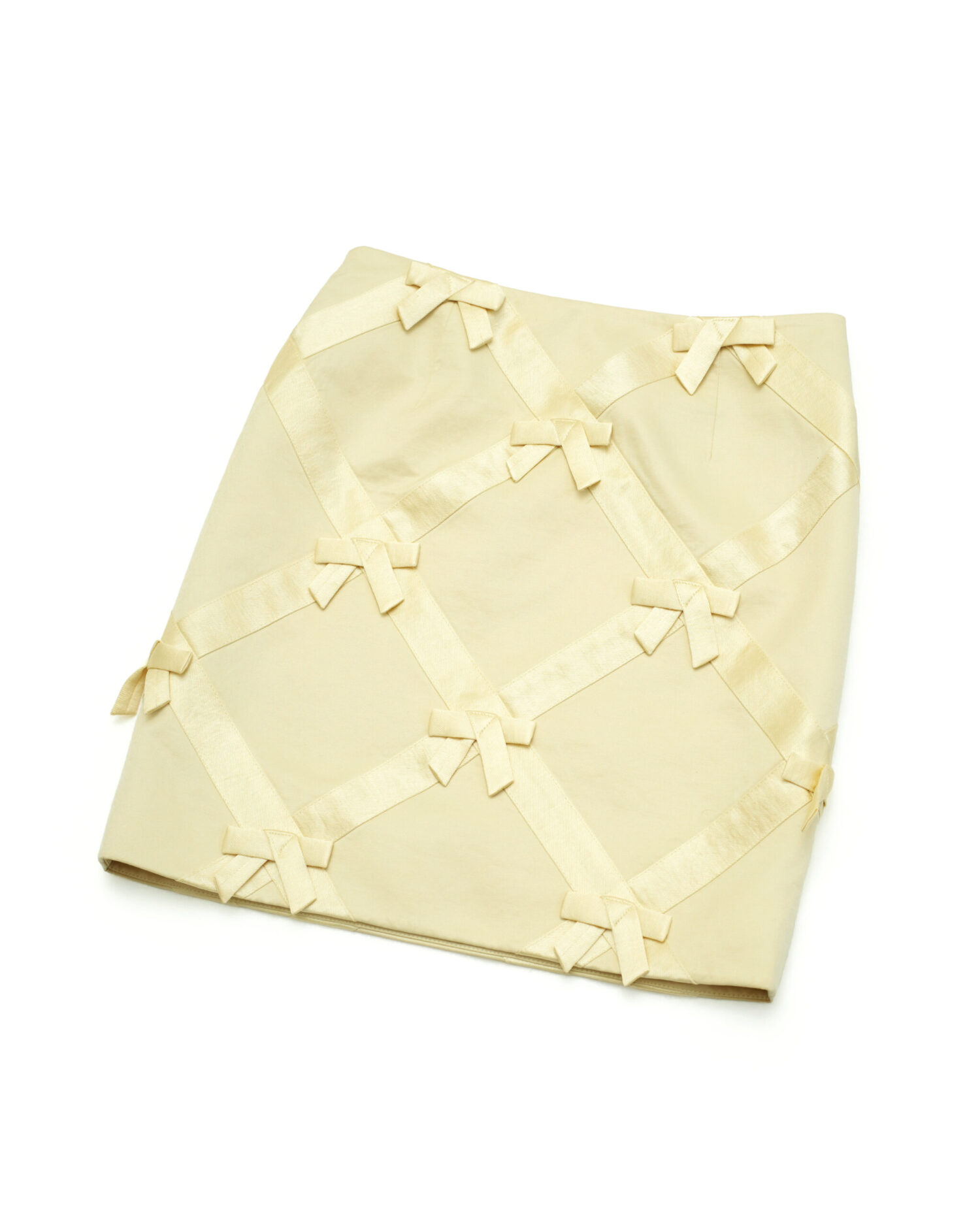 Odette Check Bowtie Skirt (yellow)
