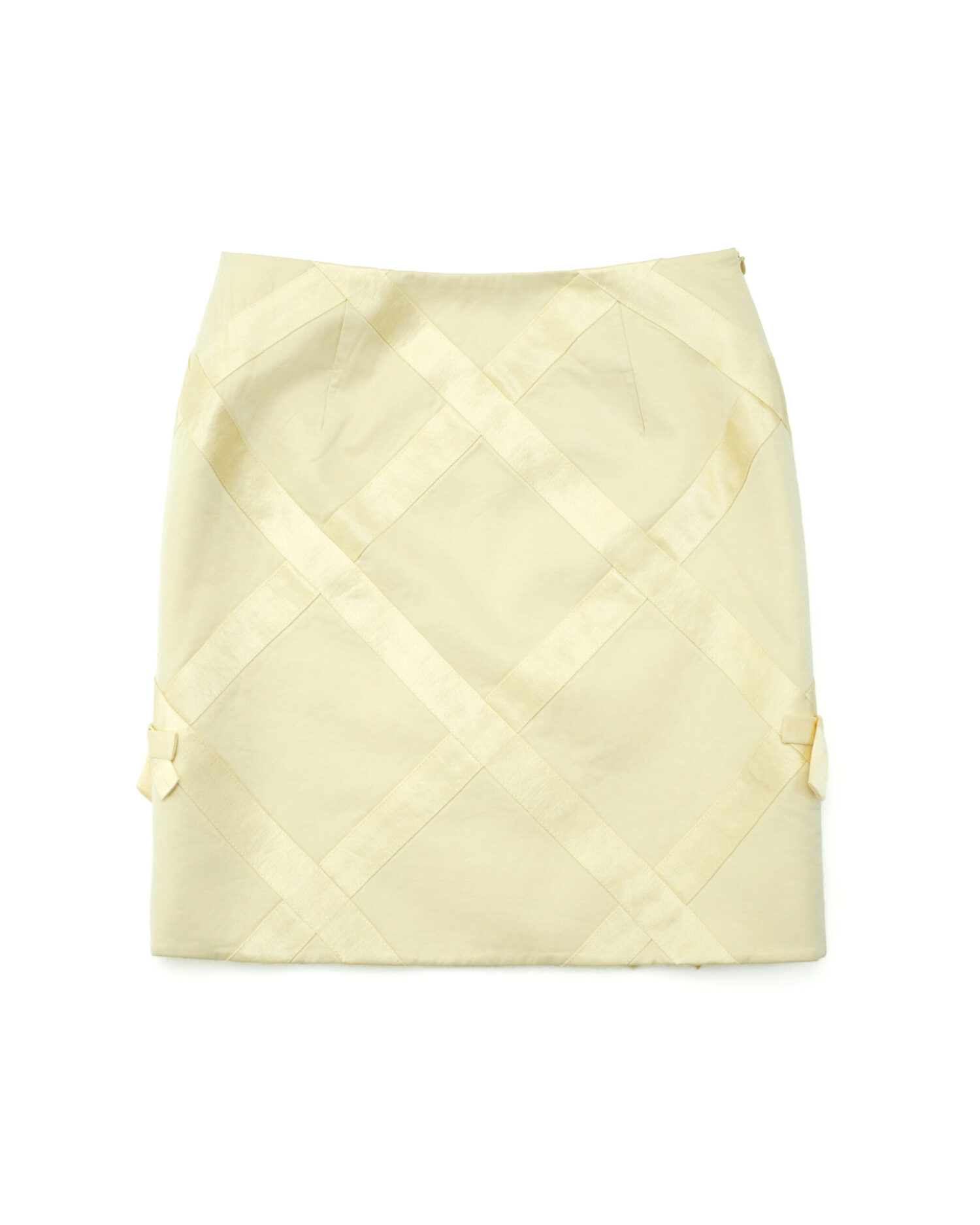 Odette Check Bowtie Skirt (yellow)