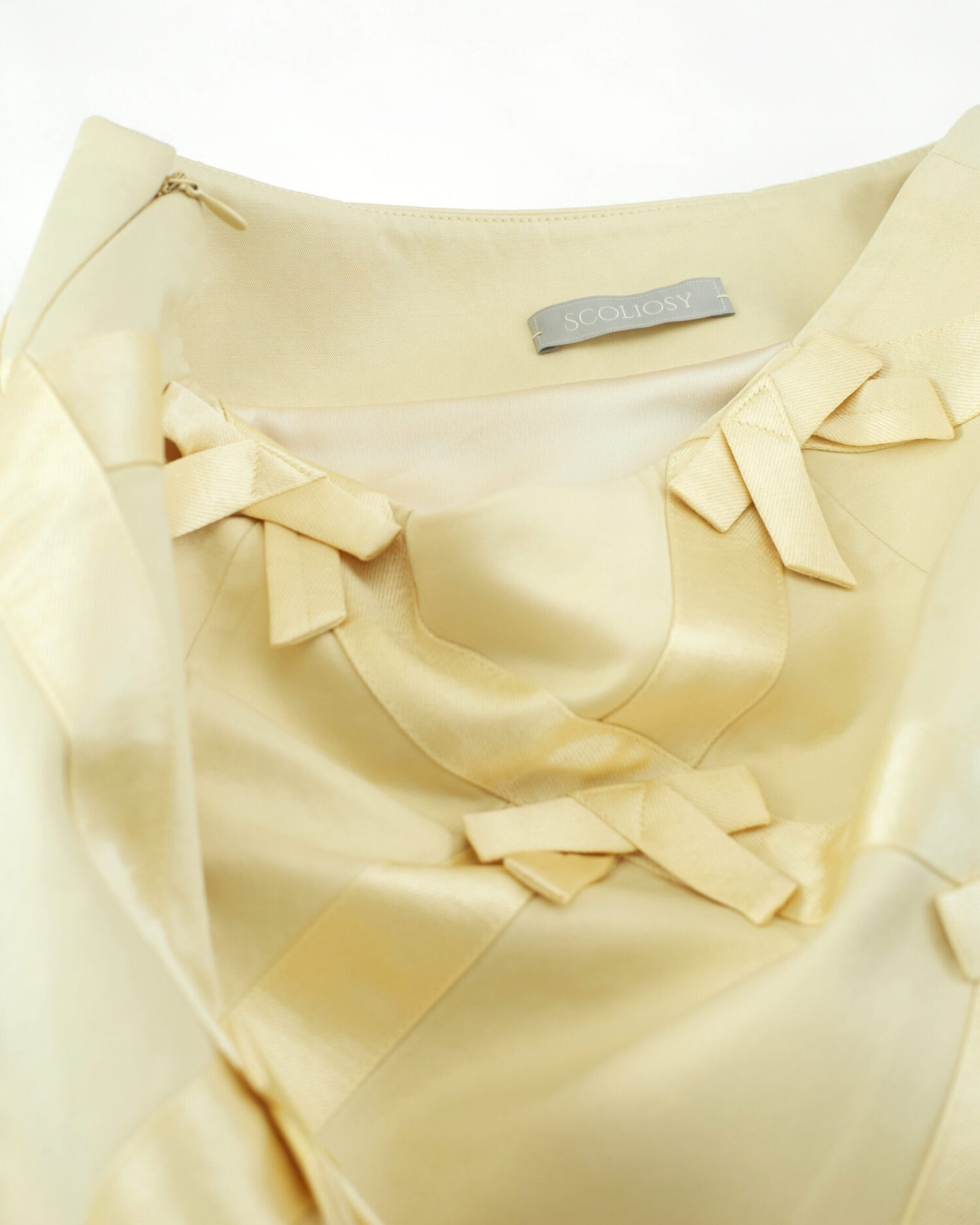 Odette Check Bowtie Skirt (yellow)