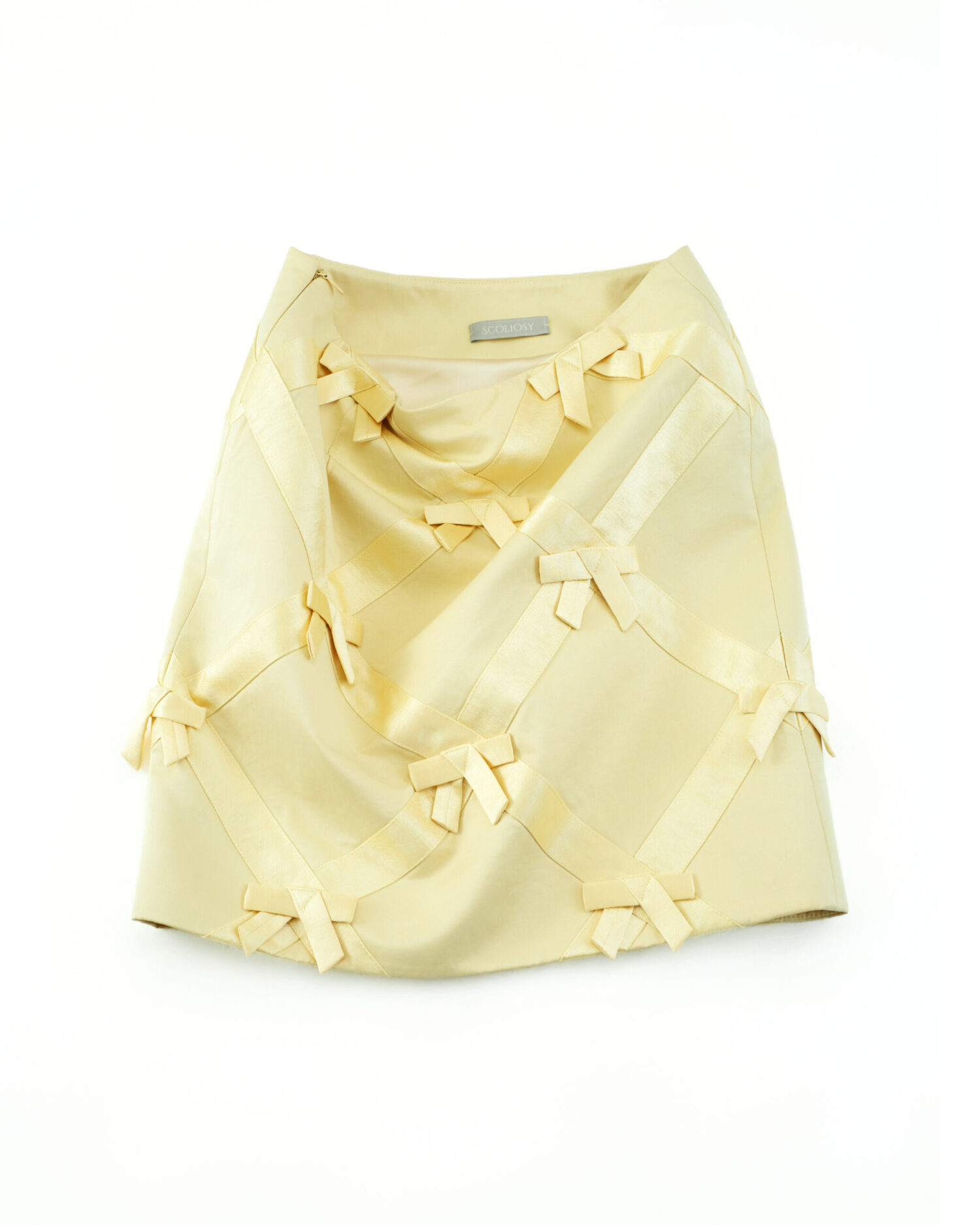 Odette Check Bowtie Skirt (yellow)