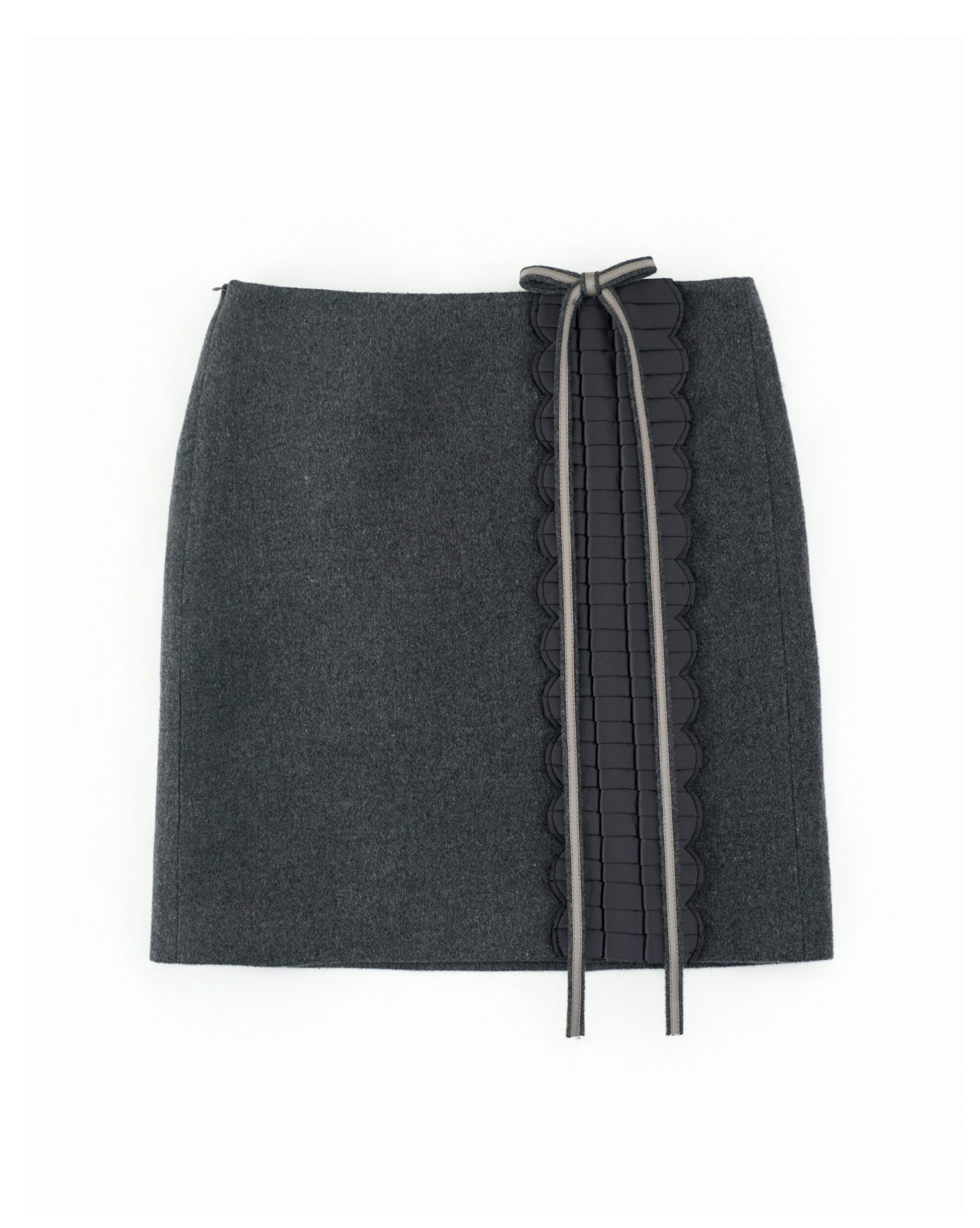 Pia Pleated Wool Skirt