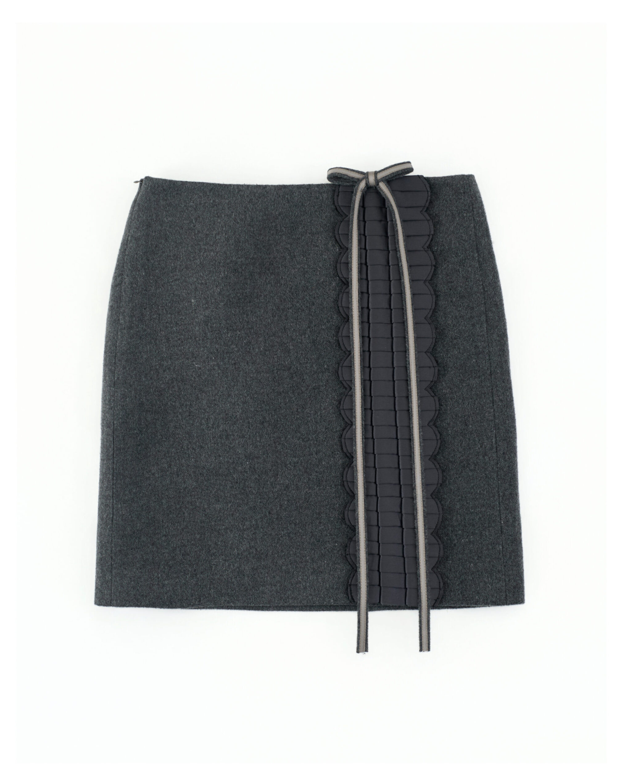 Pia Pleated Wool Skirt