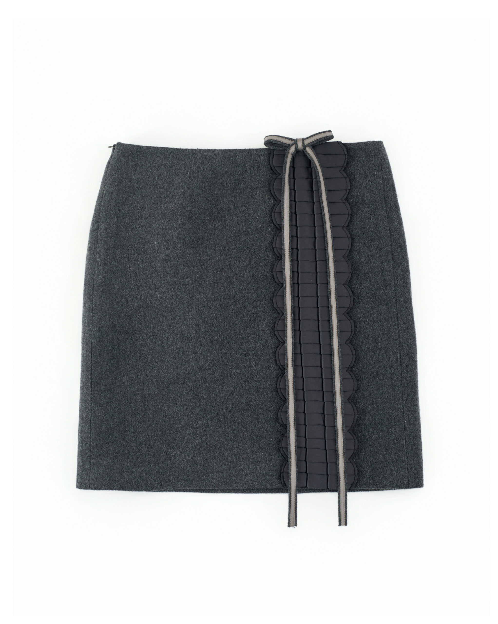 Pia Pleated Wool Skirt