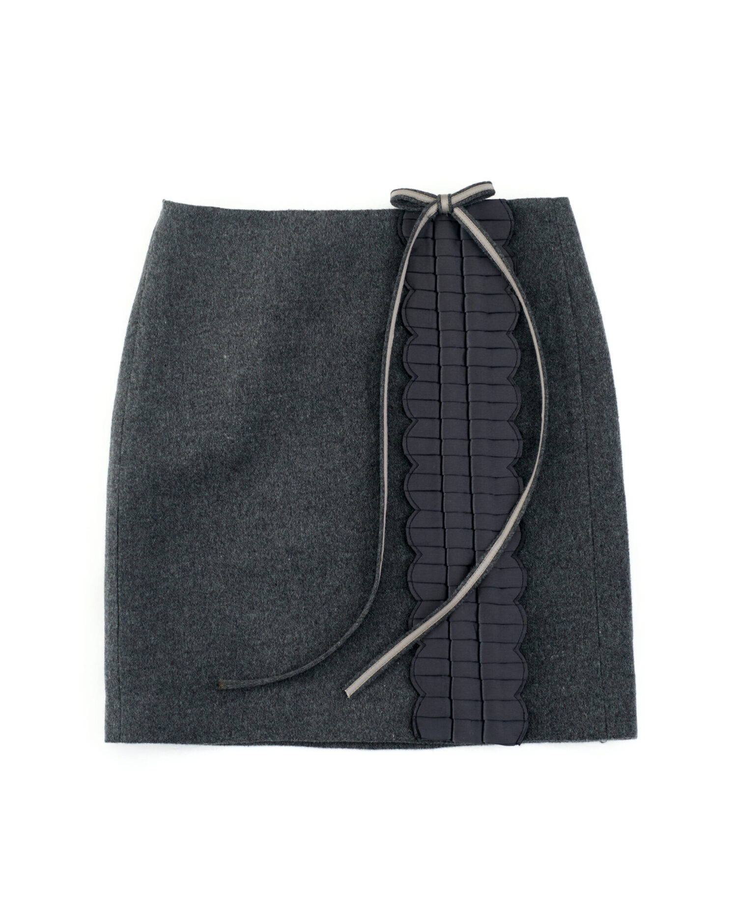 Pia Pleated Wool Skirt