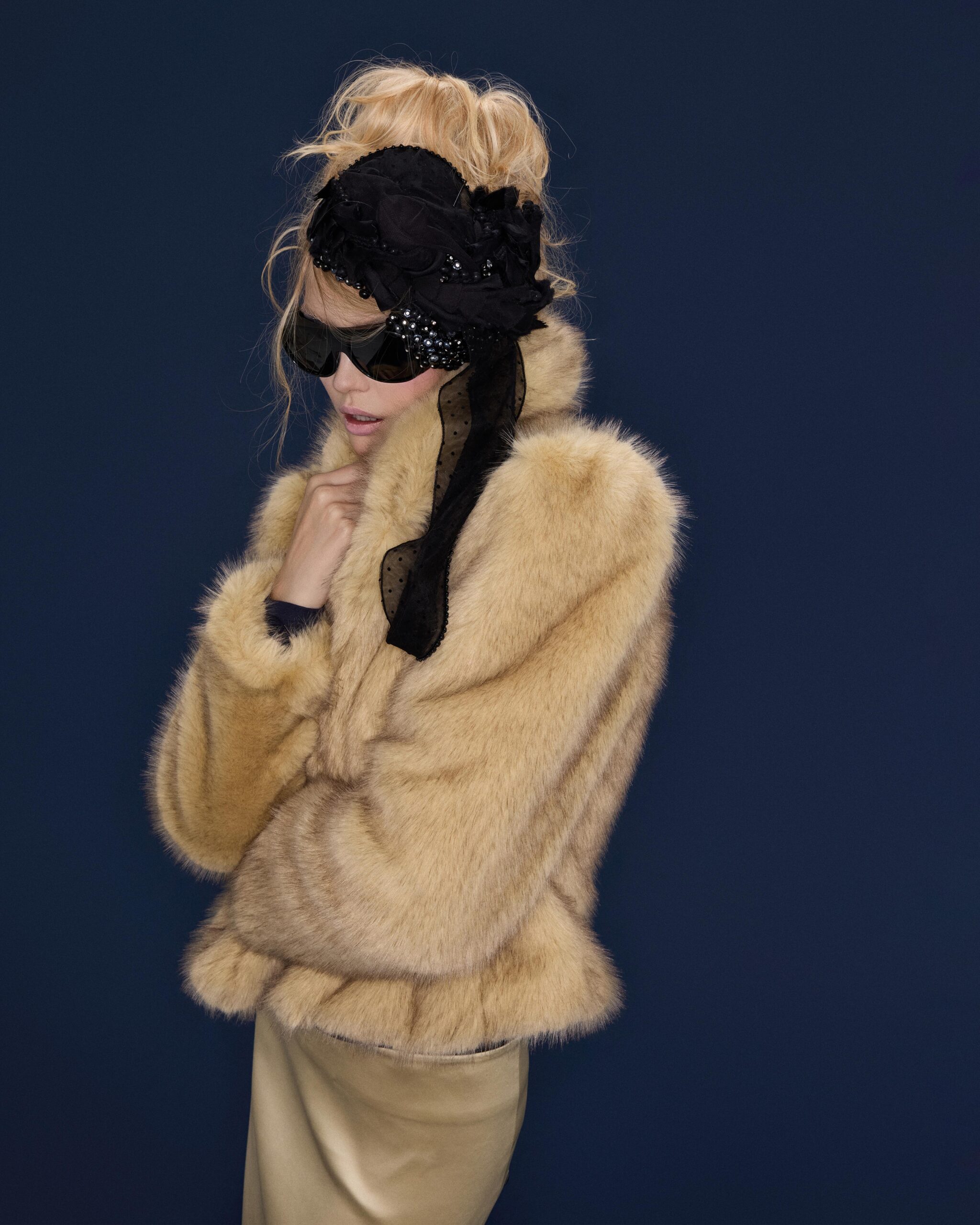 Caro Fur Jacket (yellow) - Image 3