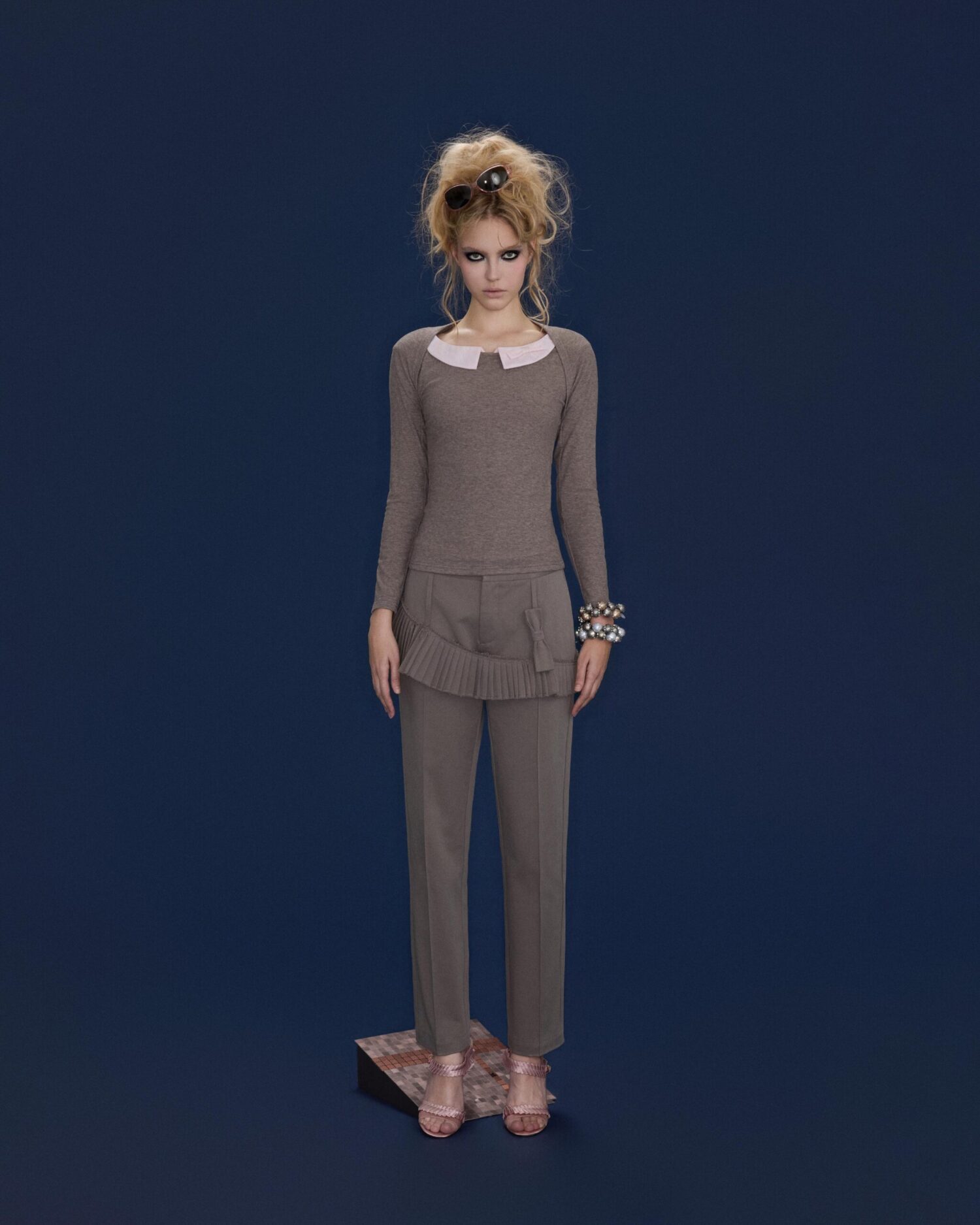 Ira Two piece Top (Pink stripes)