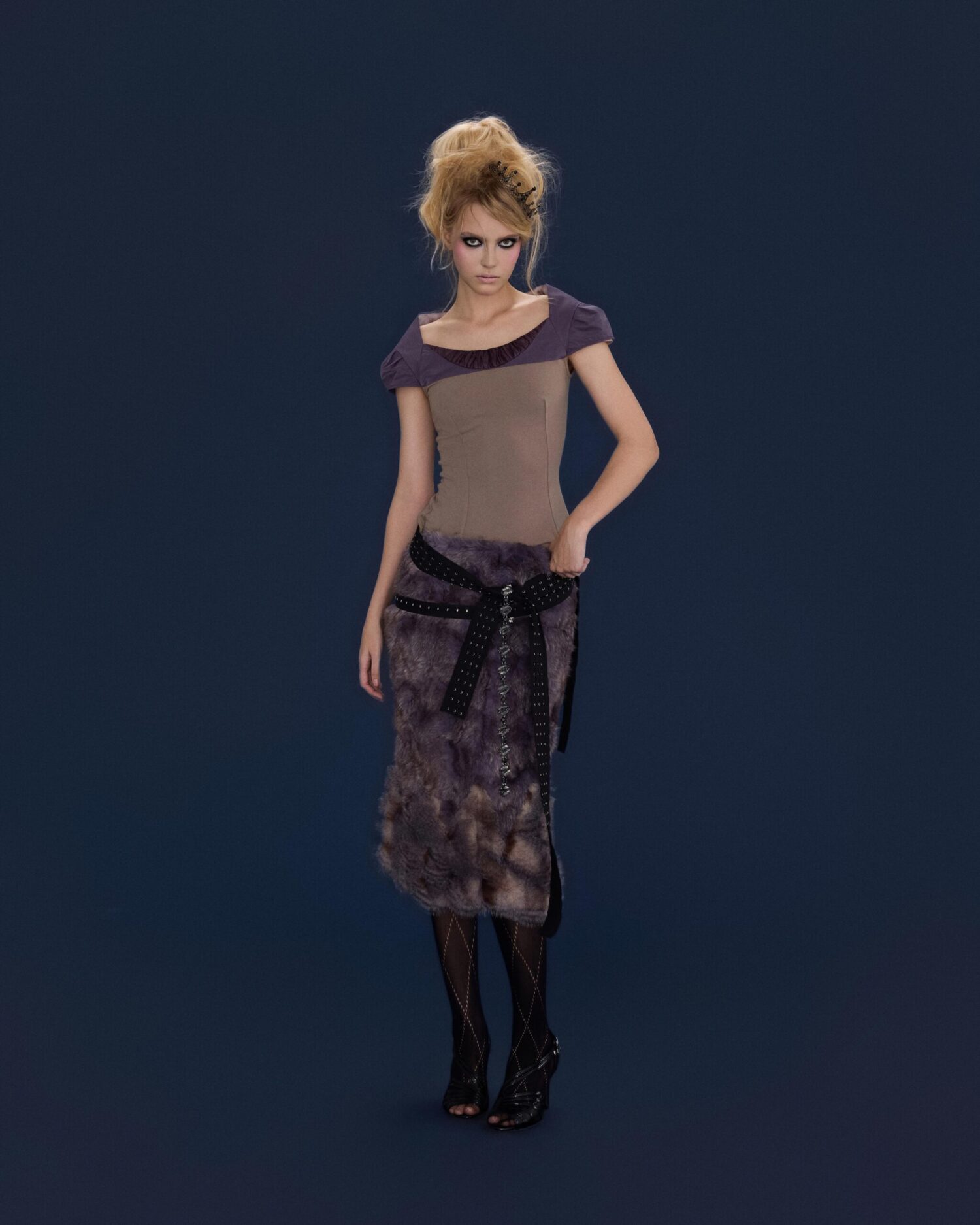 Hazzy Midi Fur Skirt