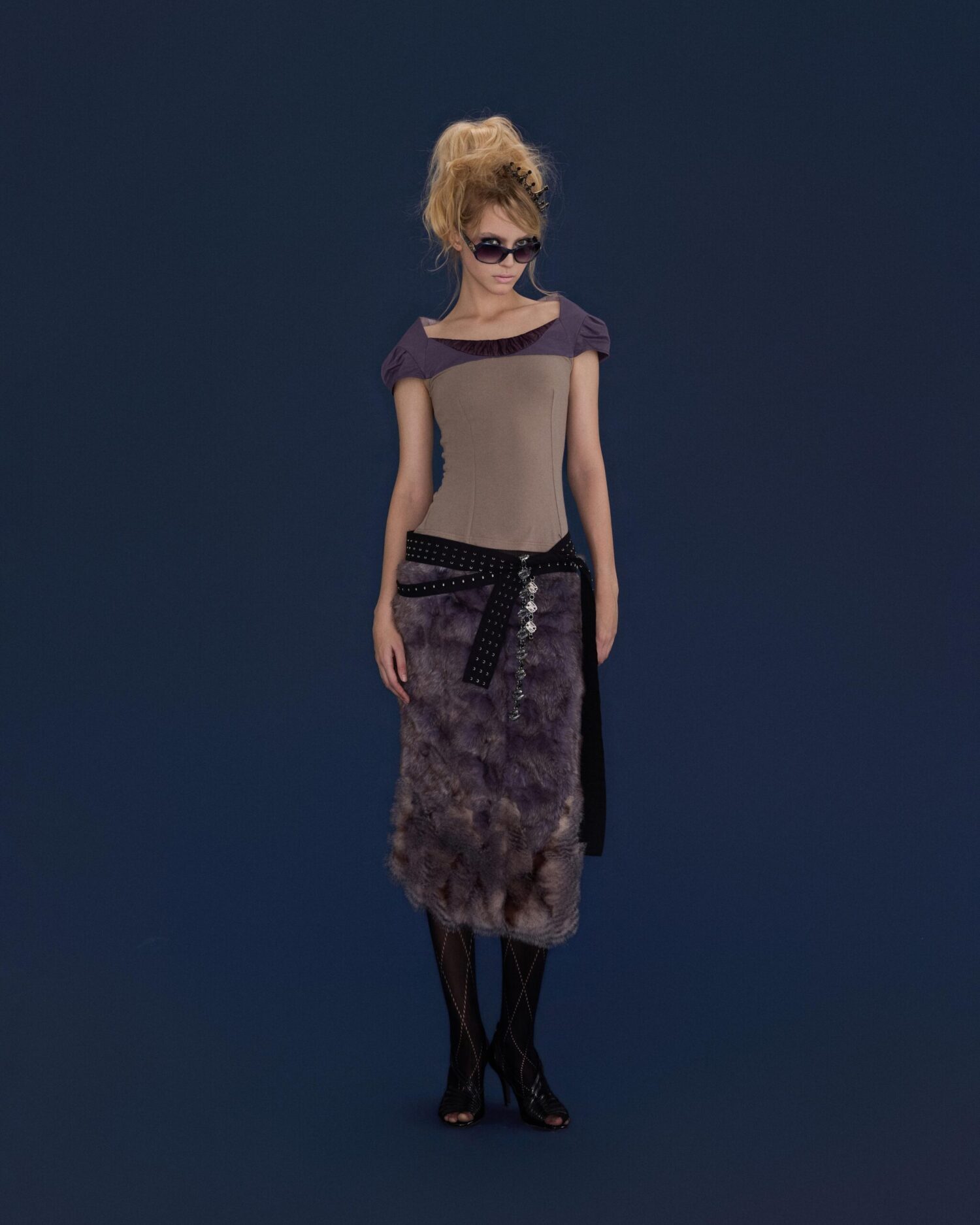 Hazzy Midi Fur Skirt