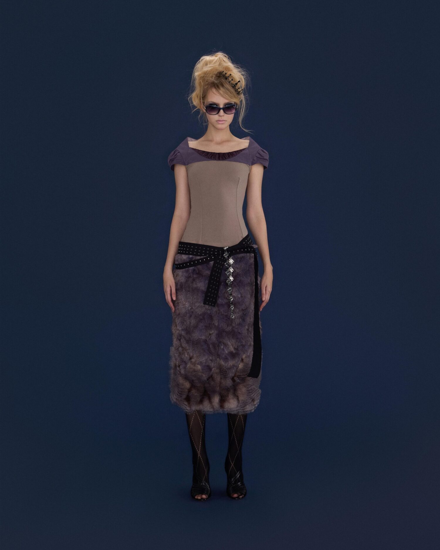 Hazzy Midi Fur Skirt