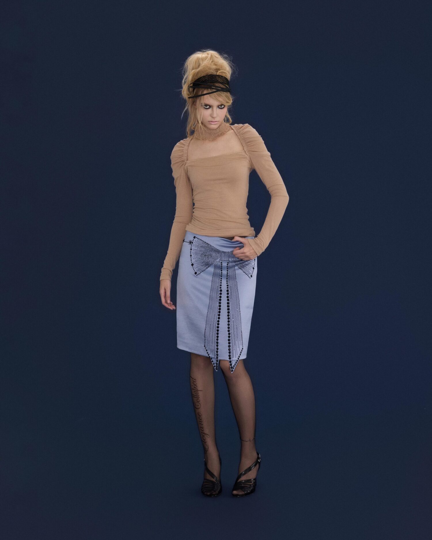 Glace Bowtie Rhinestone Skirt