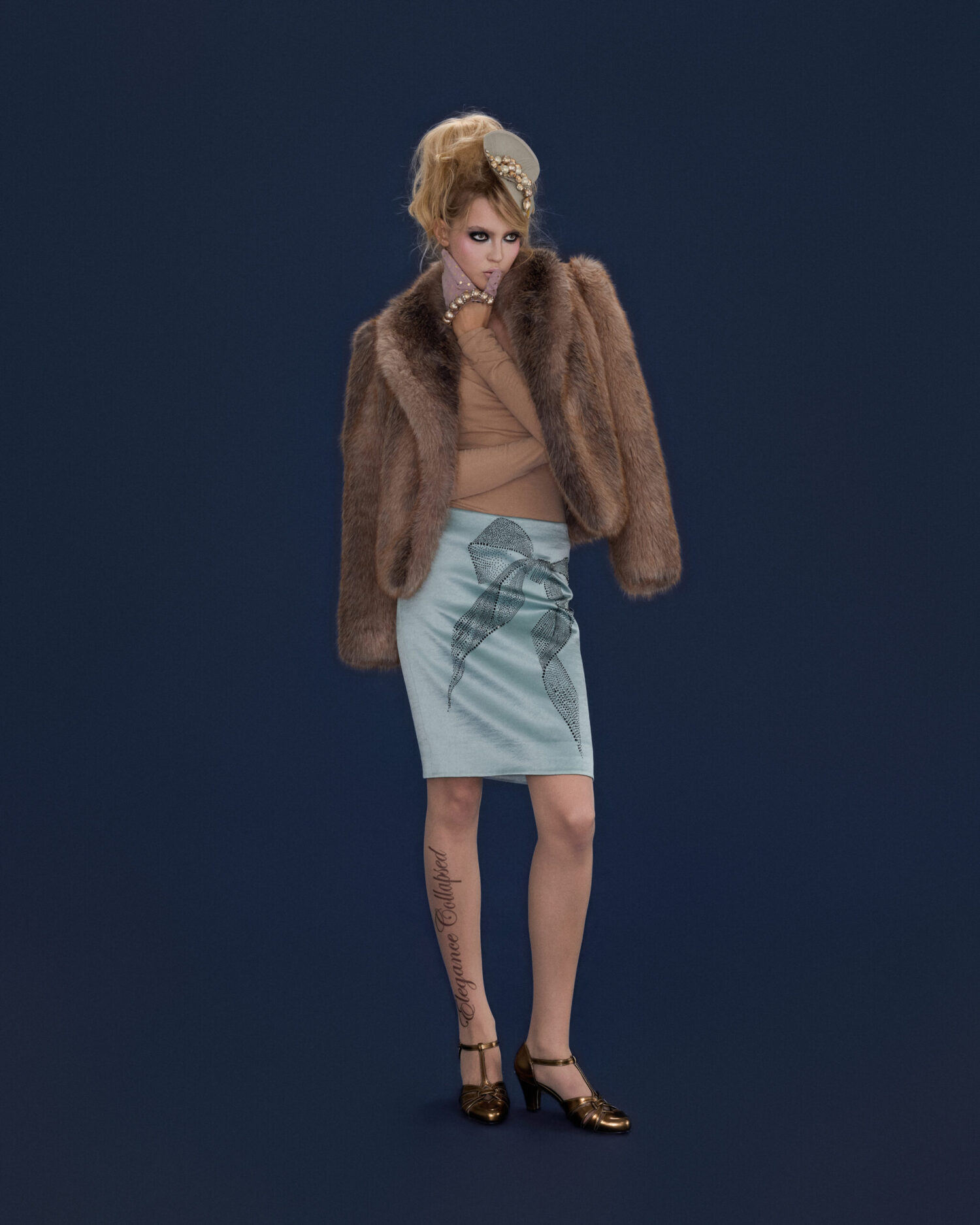 Rin Bowtie Rhinestone Skirt