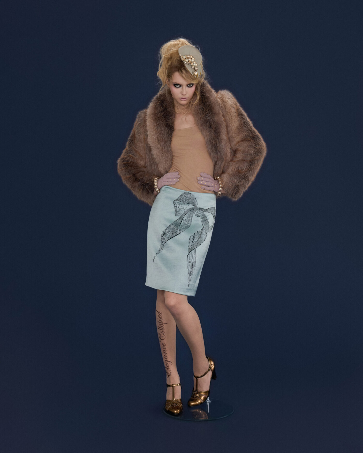 Rin Bowtie Rhinestone Skirt