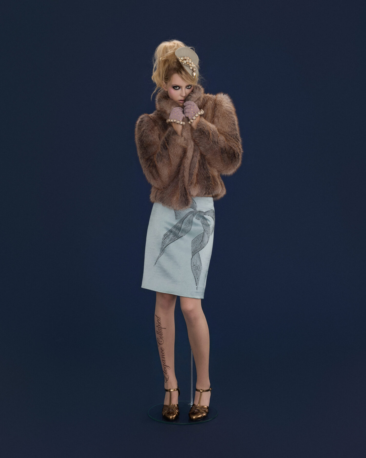 Rin Bowtie Rhinestone Skirt